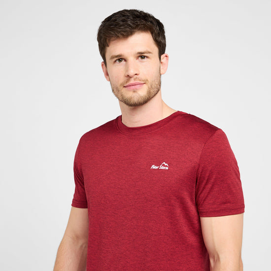 Mens Active Short Sleeve T-Shirt Red