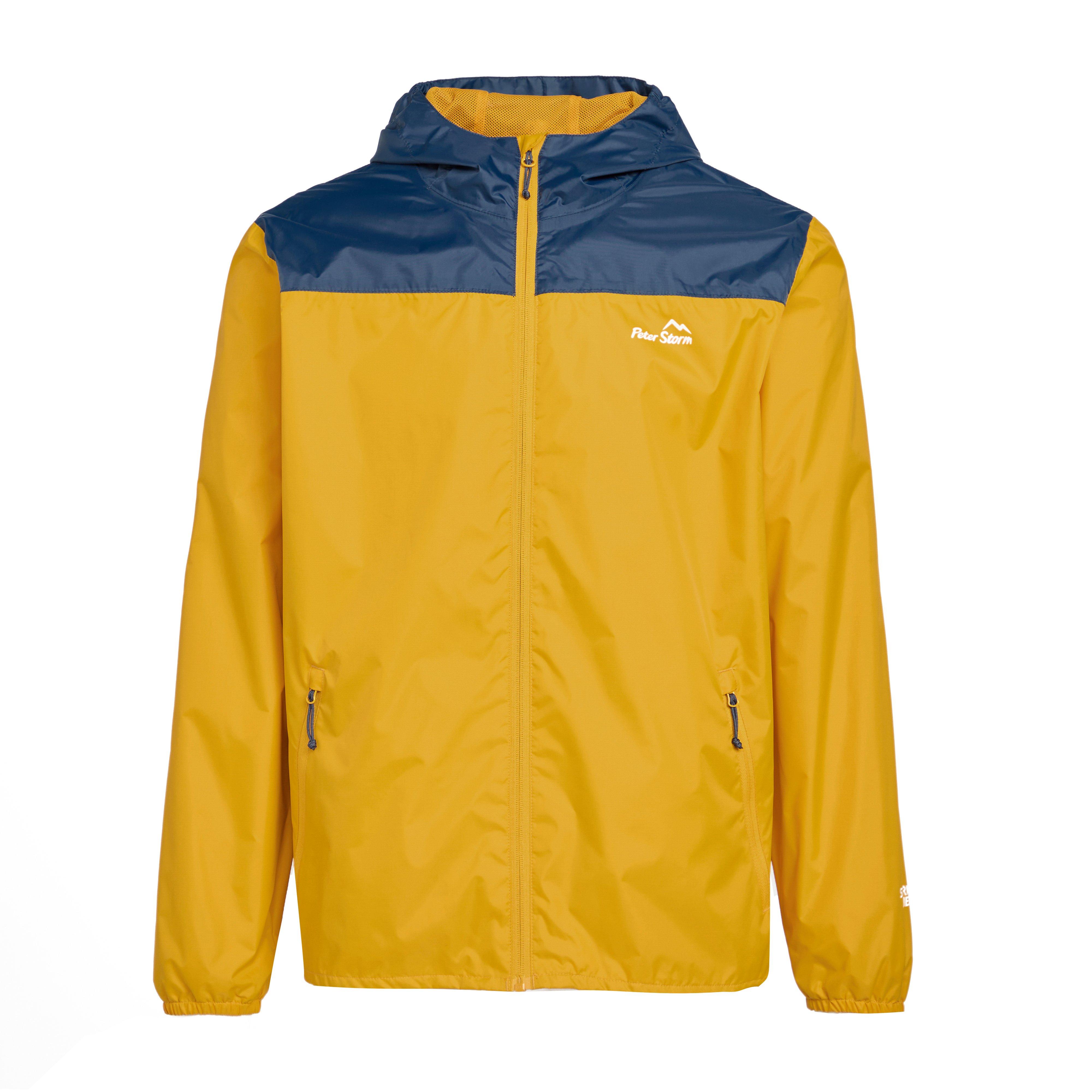 【PeterStorm】80s Waterproof ジャケット Yellow Peter Storm Men's Cyclone Waterproof Jacket – Blacks