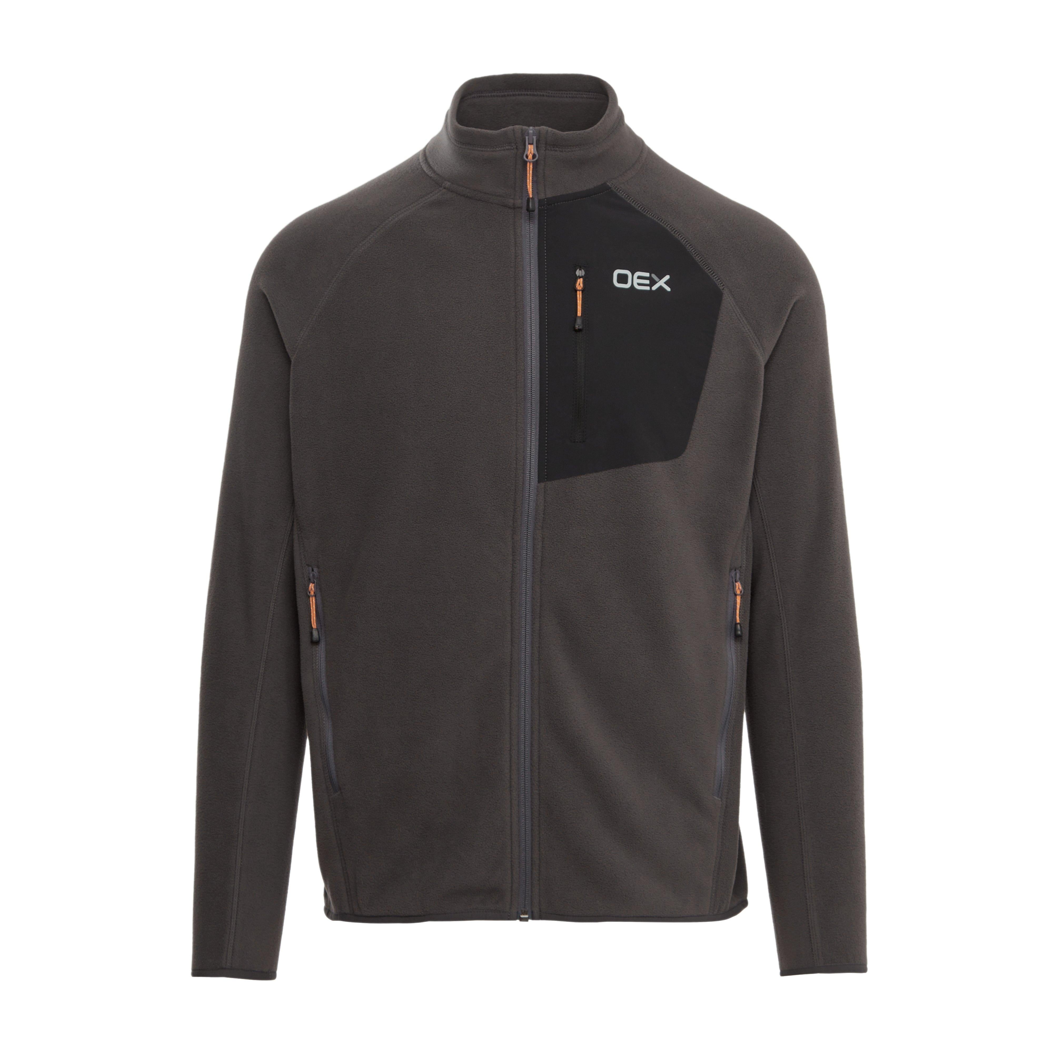 bm1 Grey OEX Men's Braewick Full Zip Fleece – Blacks