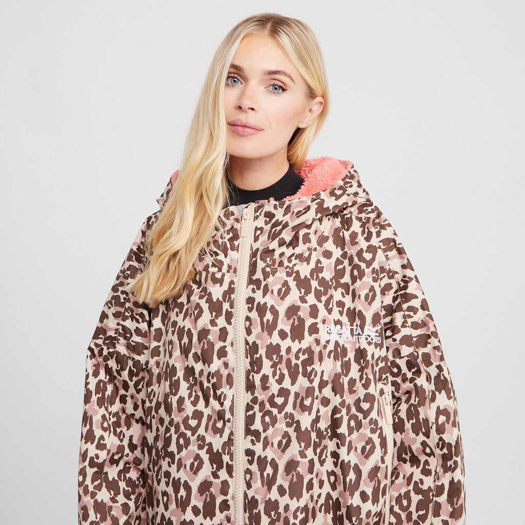 Adults Waterproof Robe Leopard Print