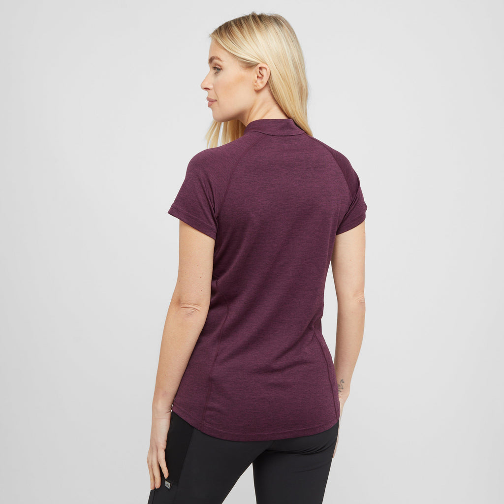 Women’s Dart Zip Neck Short Sleeve T-Shirt