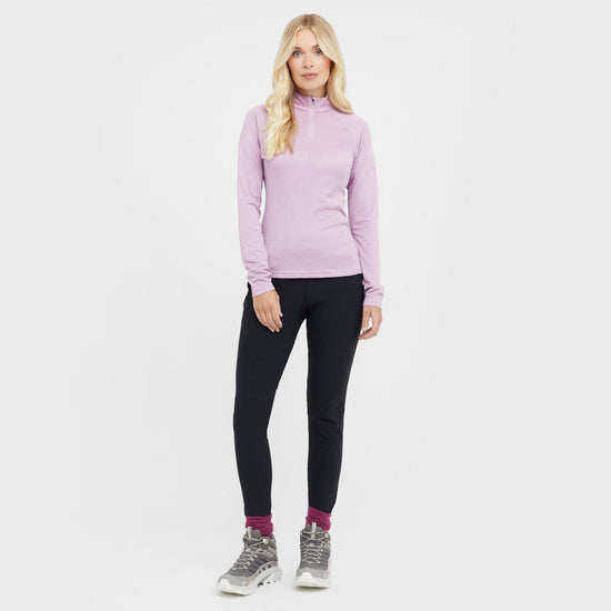 Women’s Dart Zip Neck Long Sleeve T-Shirt
