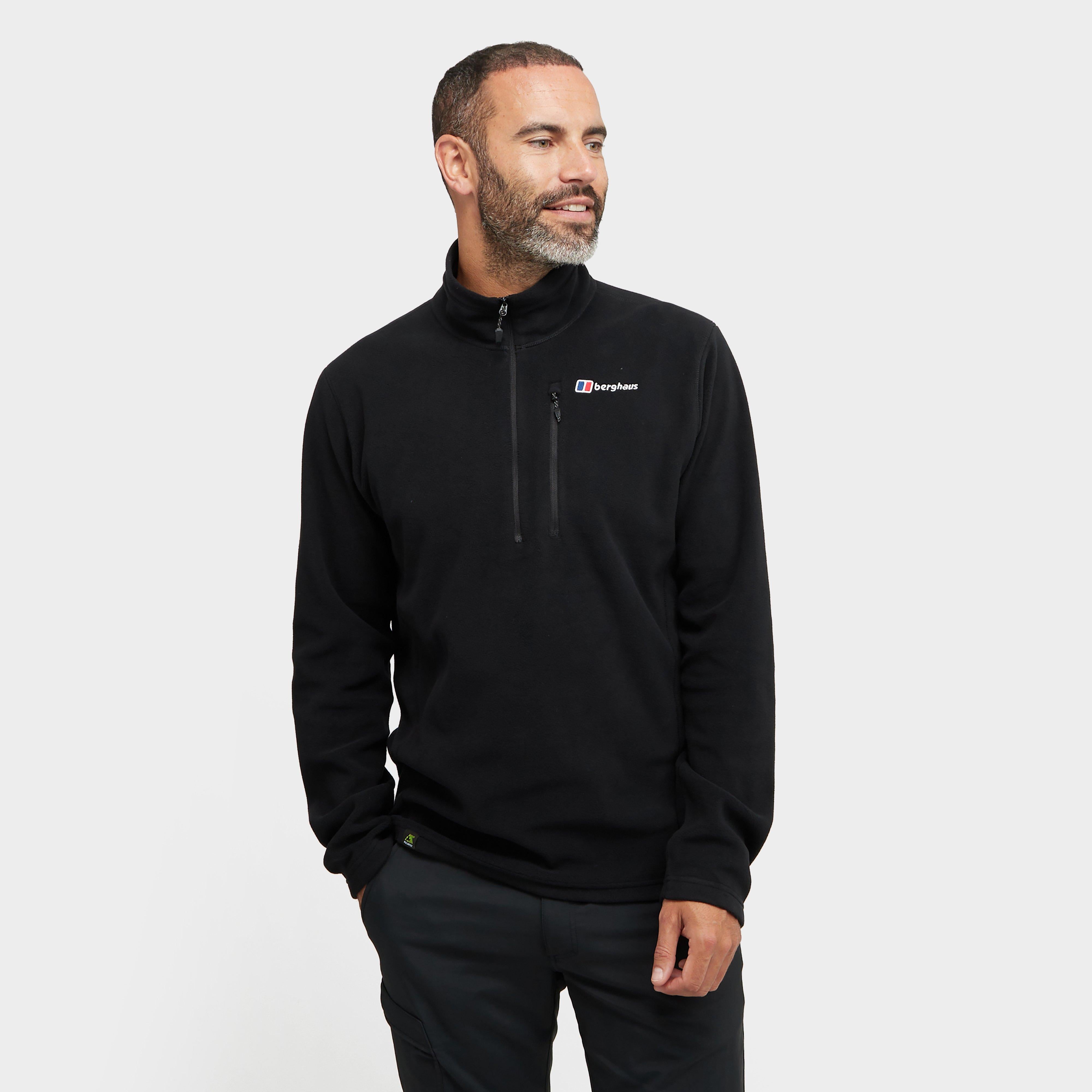 Black Berghaus Men's Prism Micro PT Half-Zip Fleece Top – Blacks