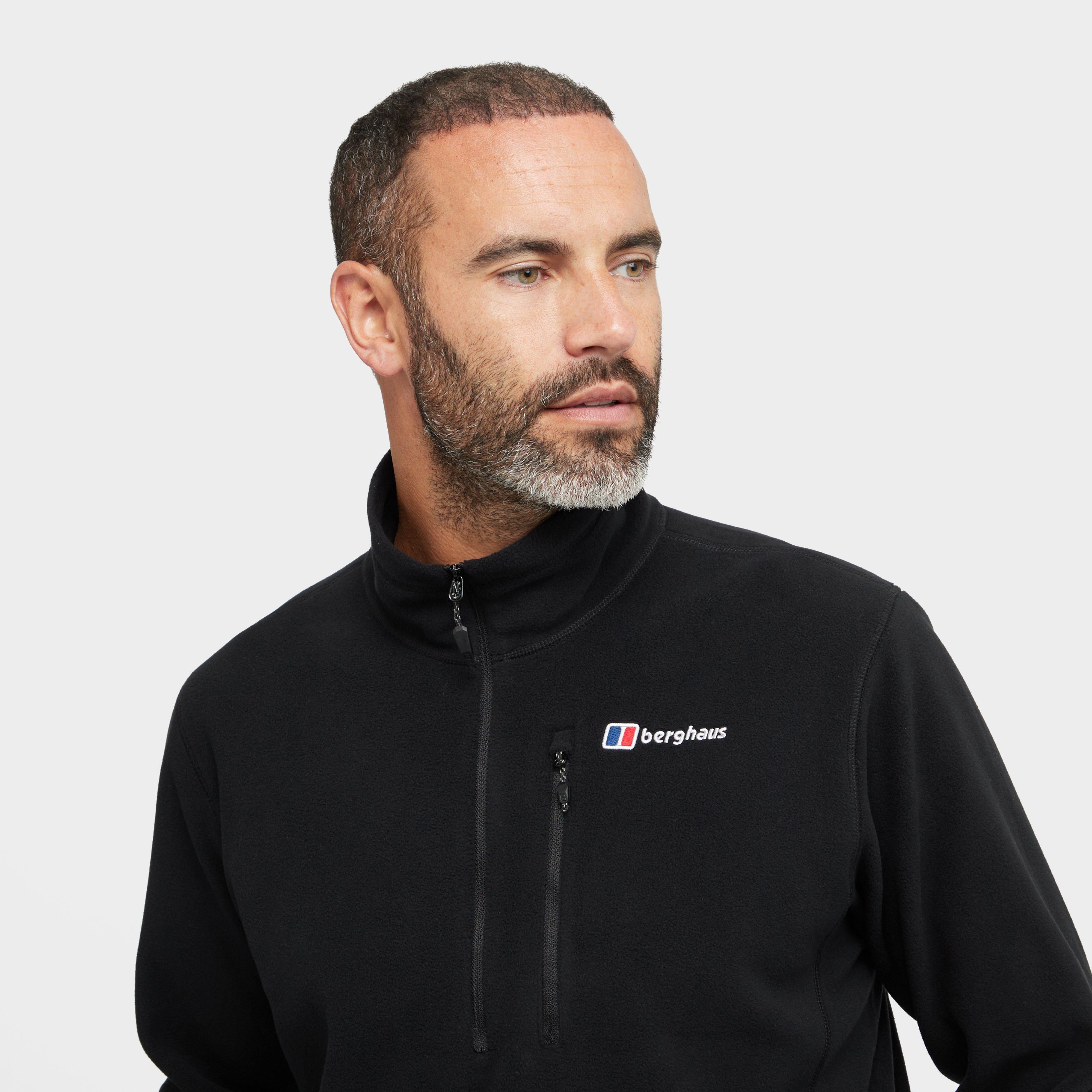Black Berghaus Men's Prism Micro PT Half-Zip Fleece Top – Blacks