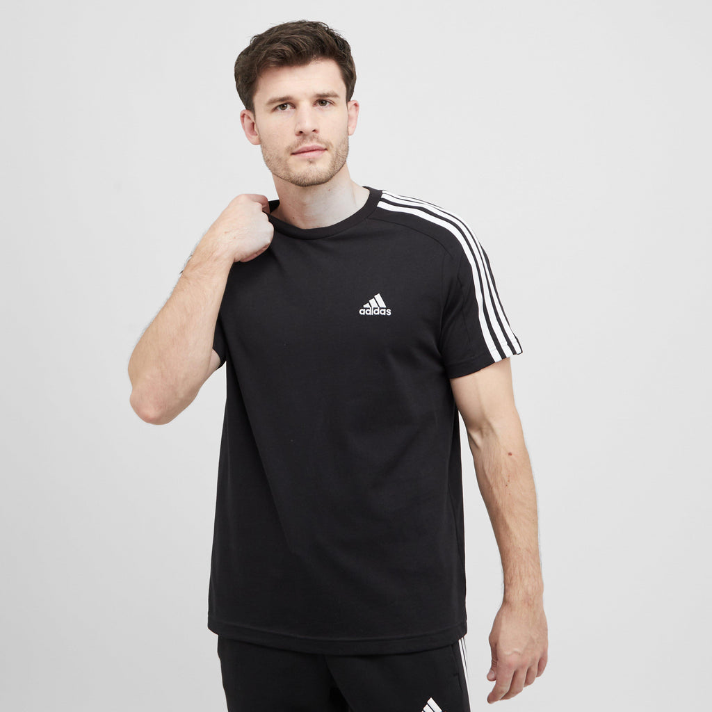 Men's Essentials Single Jersey 3-Stripes Tee