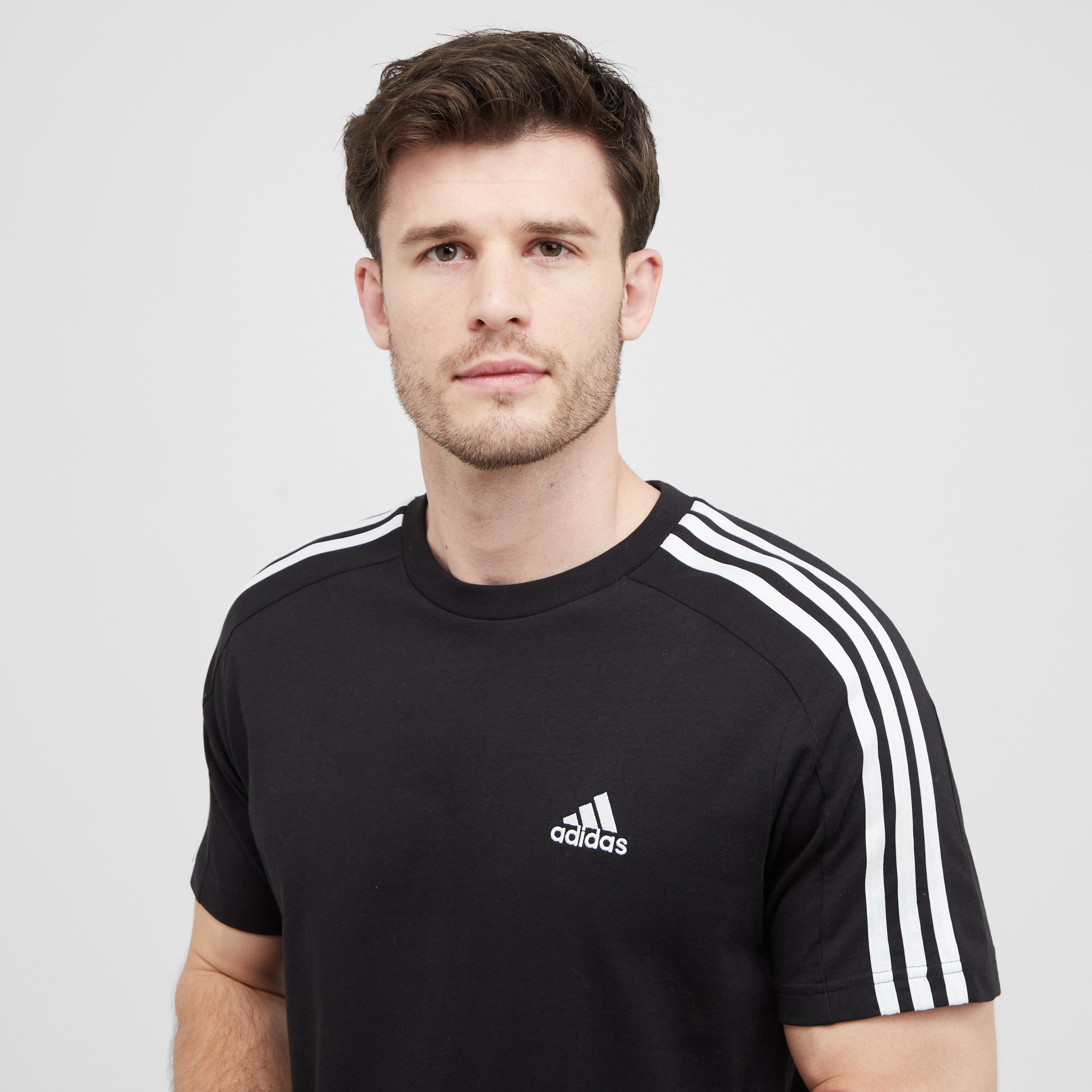 Men's Essentials Single Jersey 3-Stripes Tee