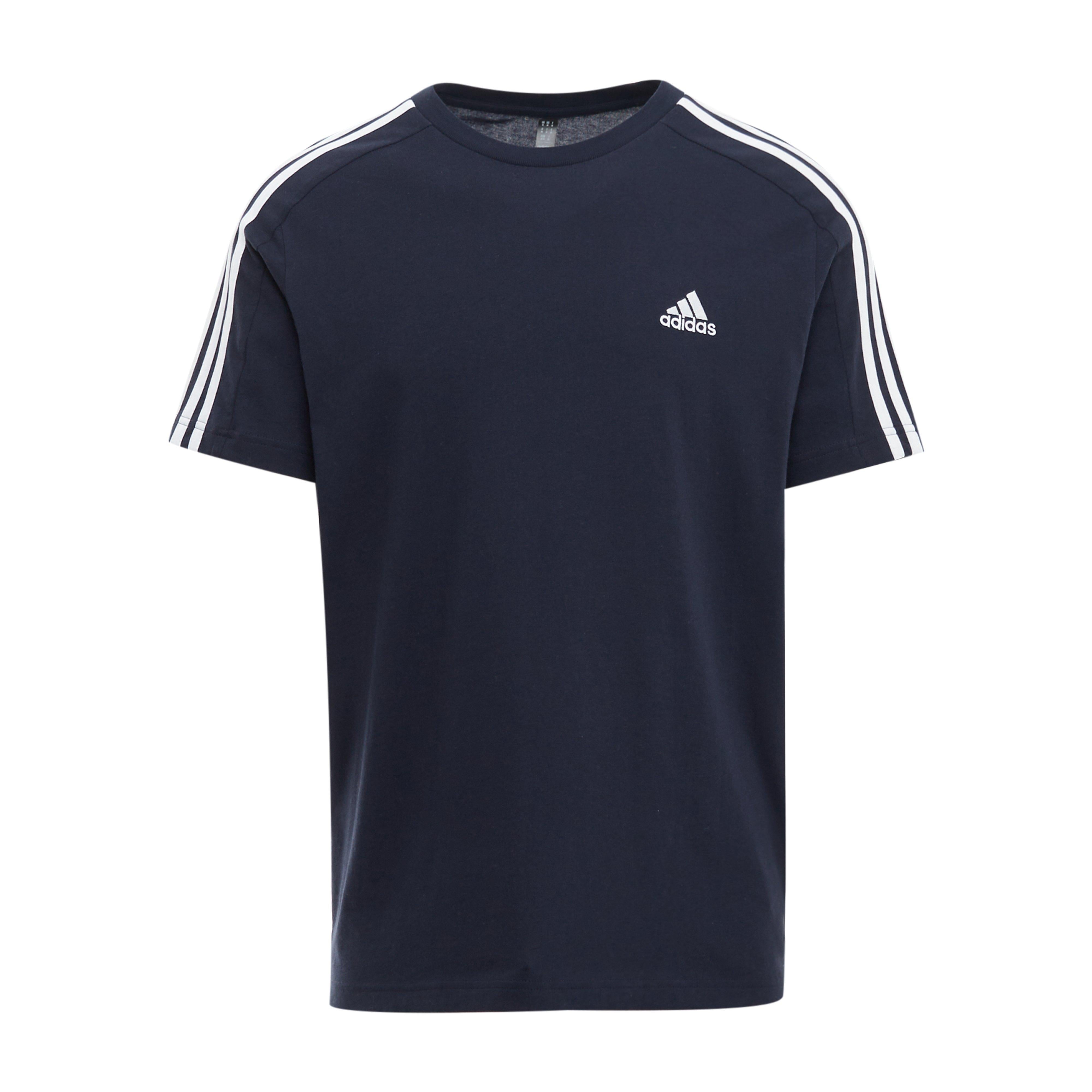 Men's Essentials Single Jersey 3-Stripes Tee