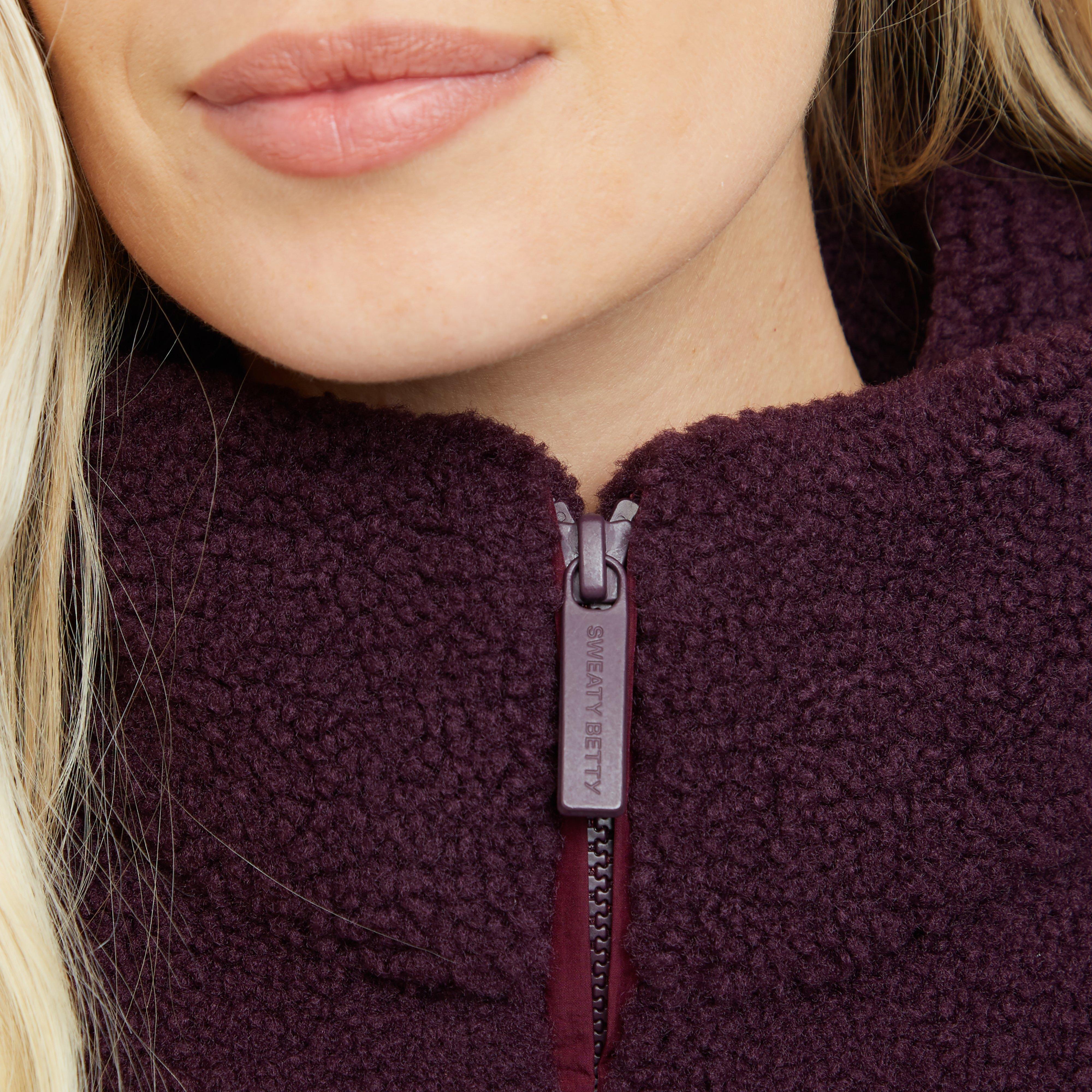 Purple Sweaty Betty Women's Plush Textured Zip Up Fleece – Blacks
