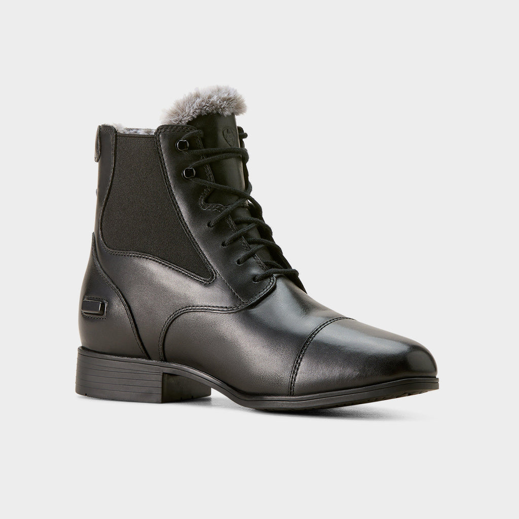 Women's Kendall Back Zip Sherpa Paddock Boots Black
