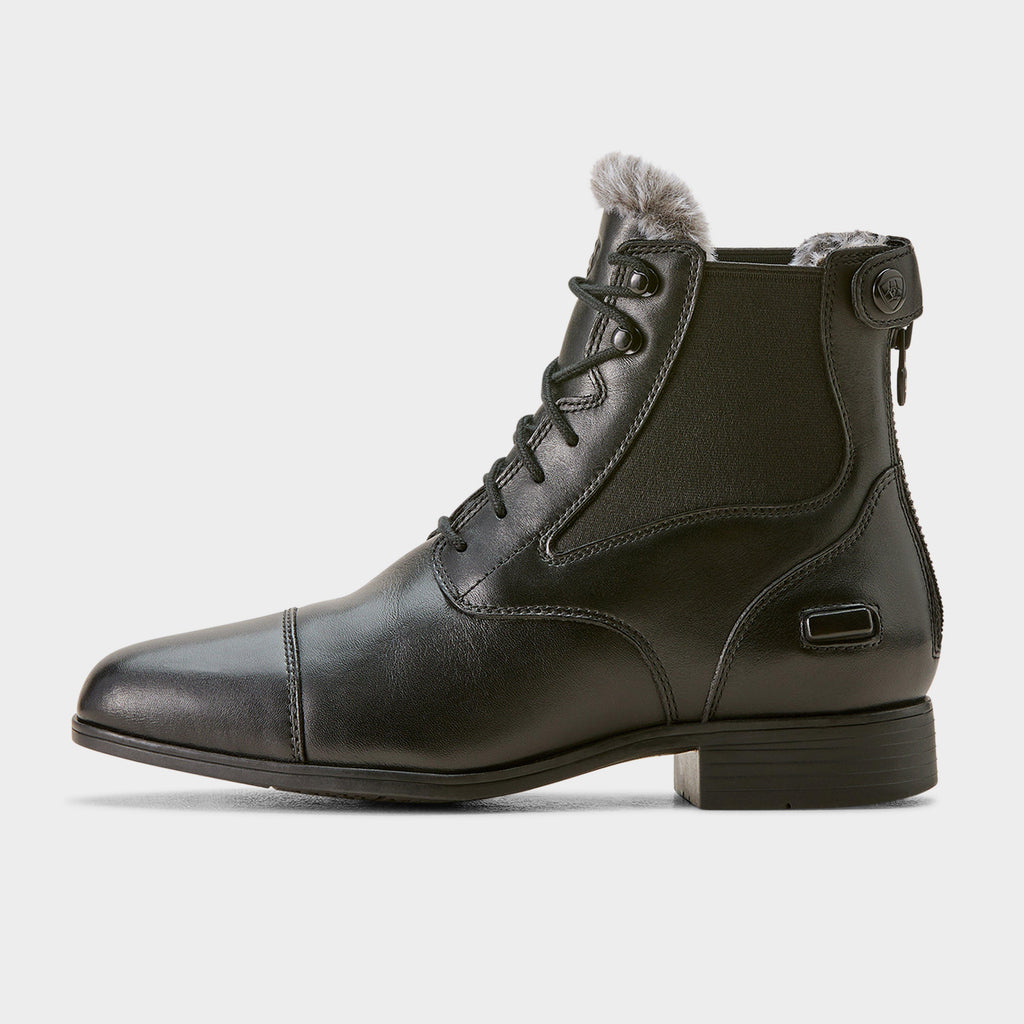 Women's Kendall Back Zip Sherpa Paddock Boots Black