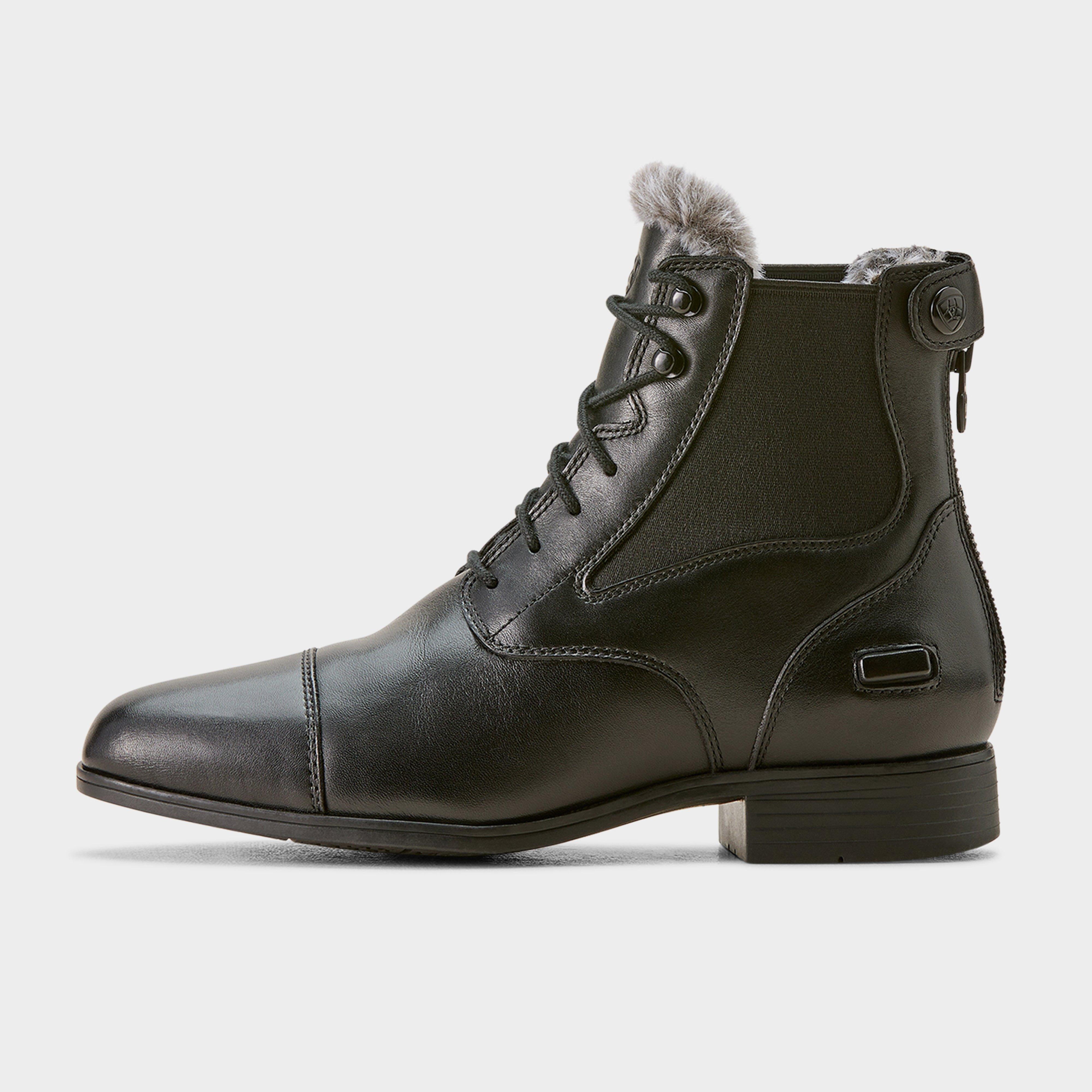 Women's Kendall Back Zip Sherpa Paddock Boots Black