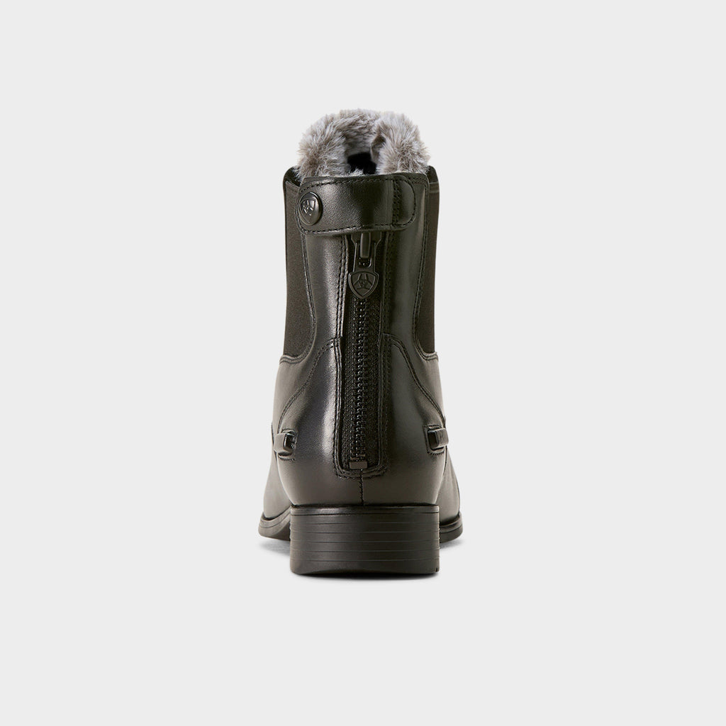Women's Kendall Back Zip Sherpa Paddock Boots Black