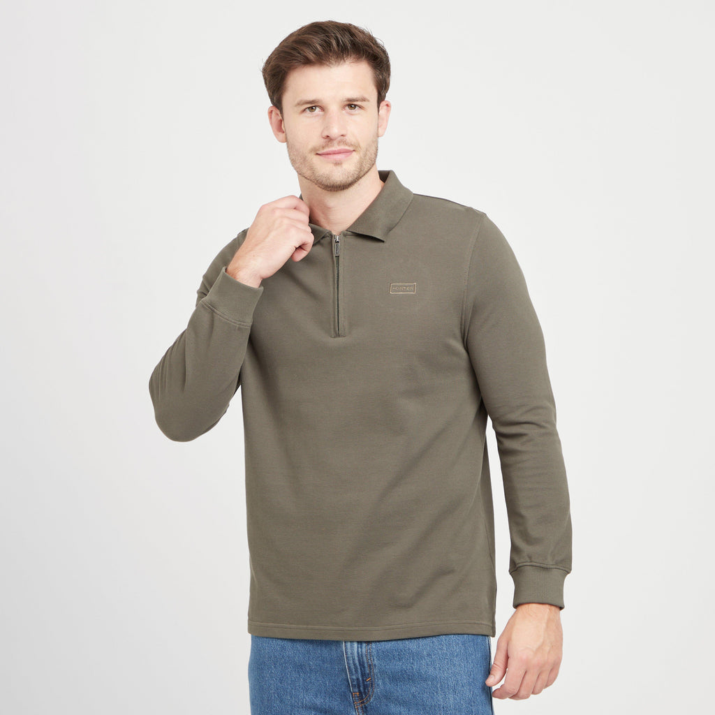 Green Label Men’s Airdrie Long Sleeve Polo Shirt