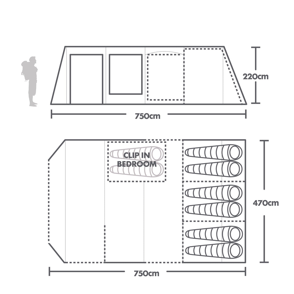 Refurbished Telstar 8 Nightfall Air Tent