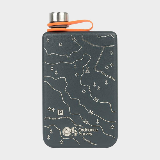 Contour Map Hip Flask