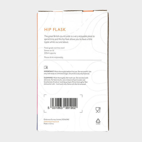 Contour Map Hip Flask