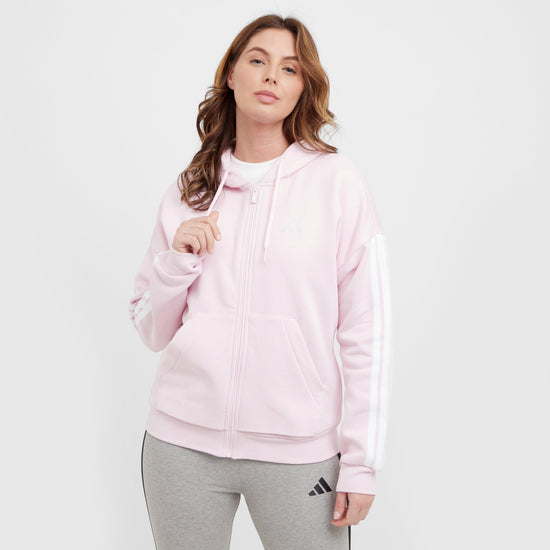 Women's Essentials 3-Stripes Full-Zip Fleece Hoodie