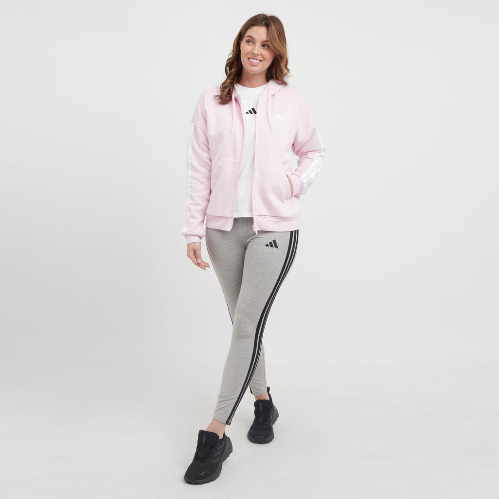 Women's Essentials 3-Stripes Full-Zip Fleece Hoodie