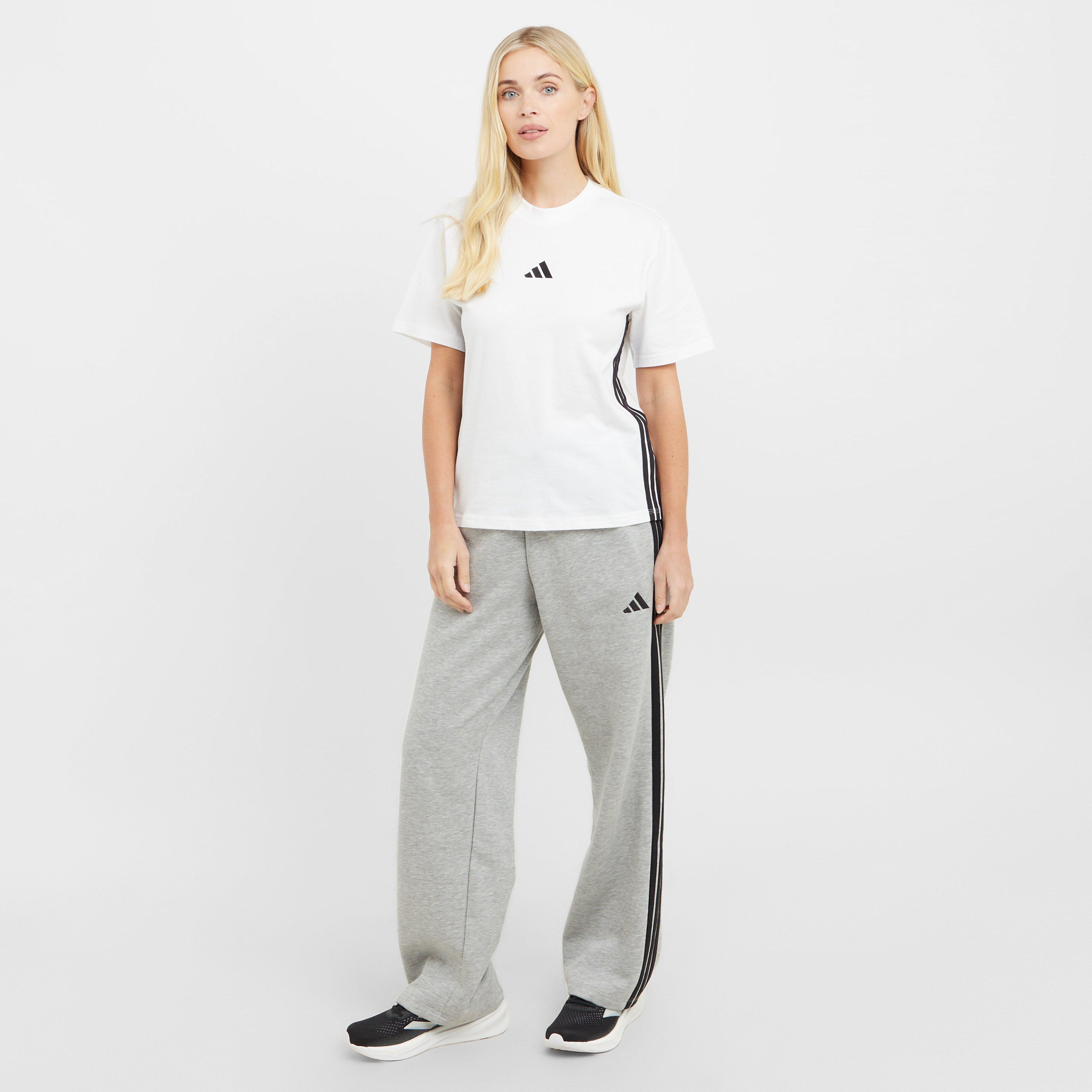 Women’s Essentials 3-Stripes Open-Hem Fleece Pants