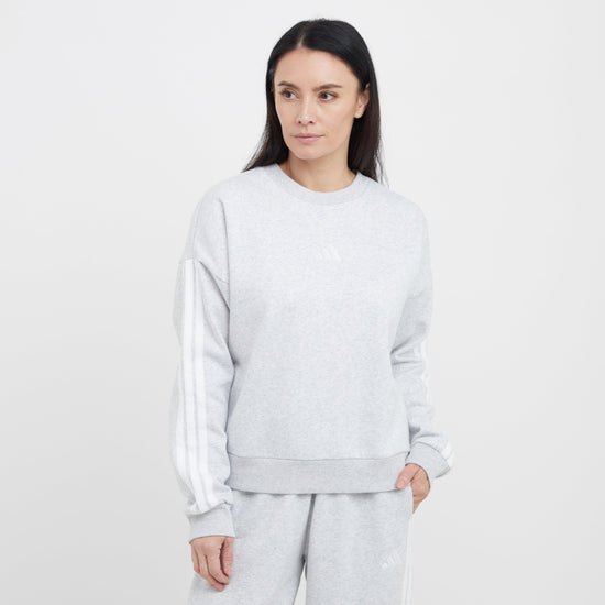Women's Essentials 3-Stripe Fleece Sweatshirt