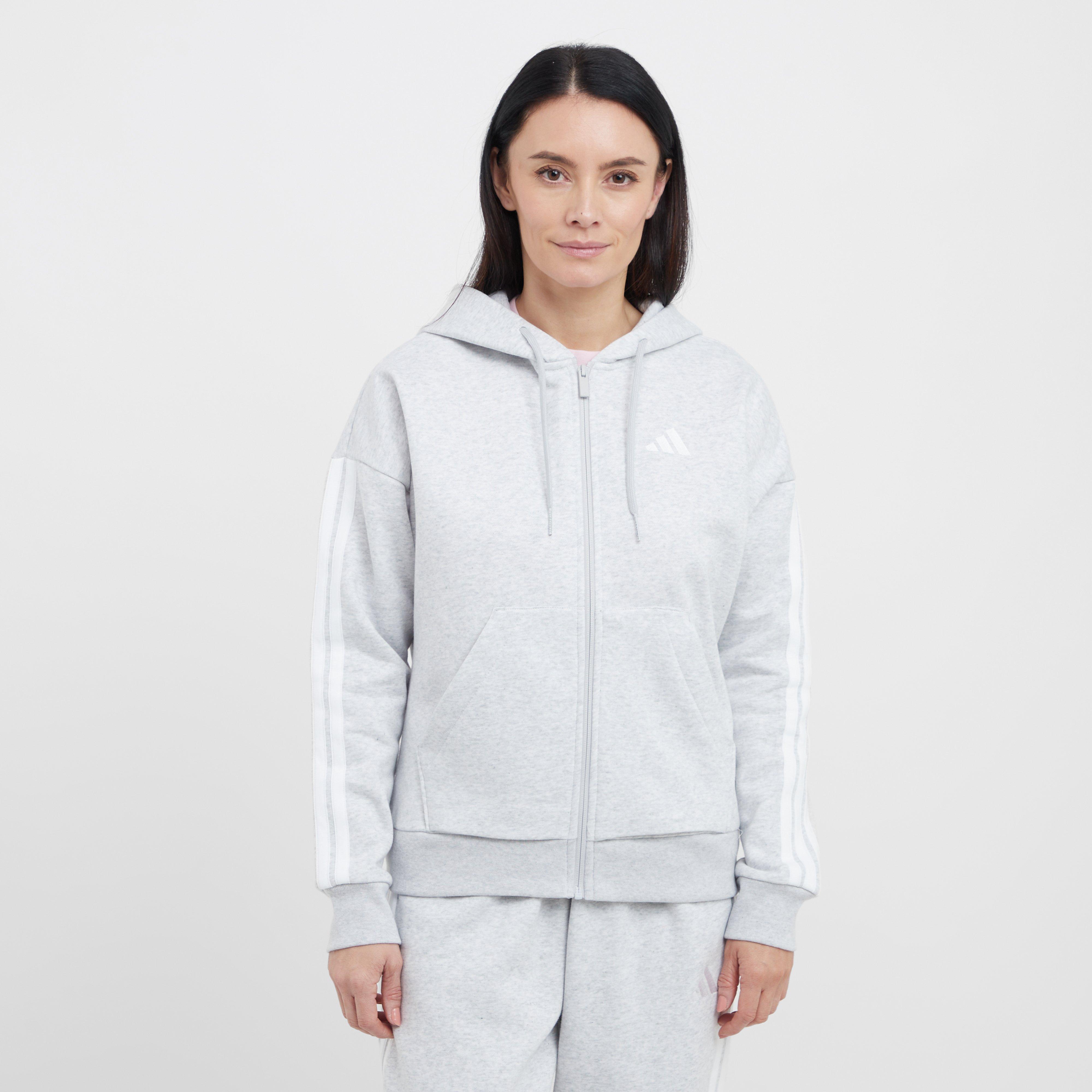 Women's Essentials 3-Stripes Full-Zip Fleece Hoodie