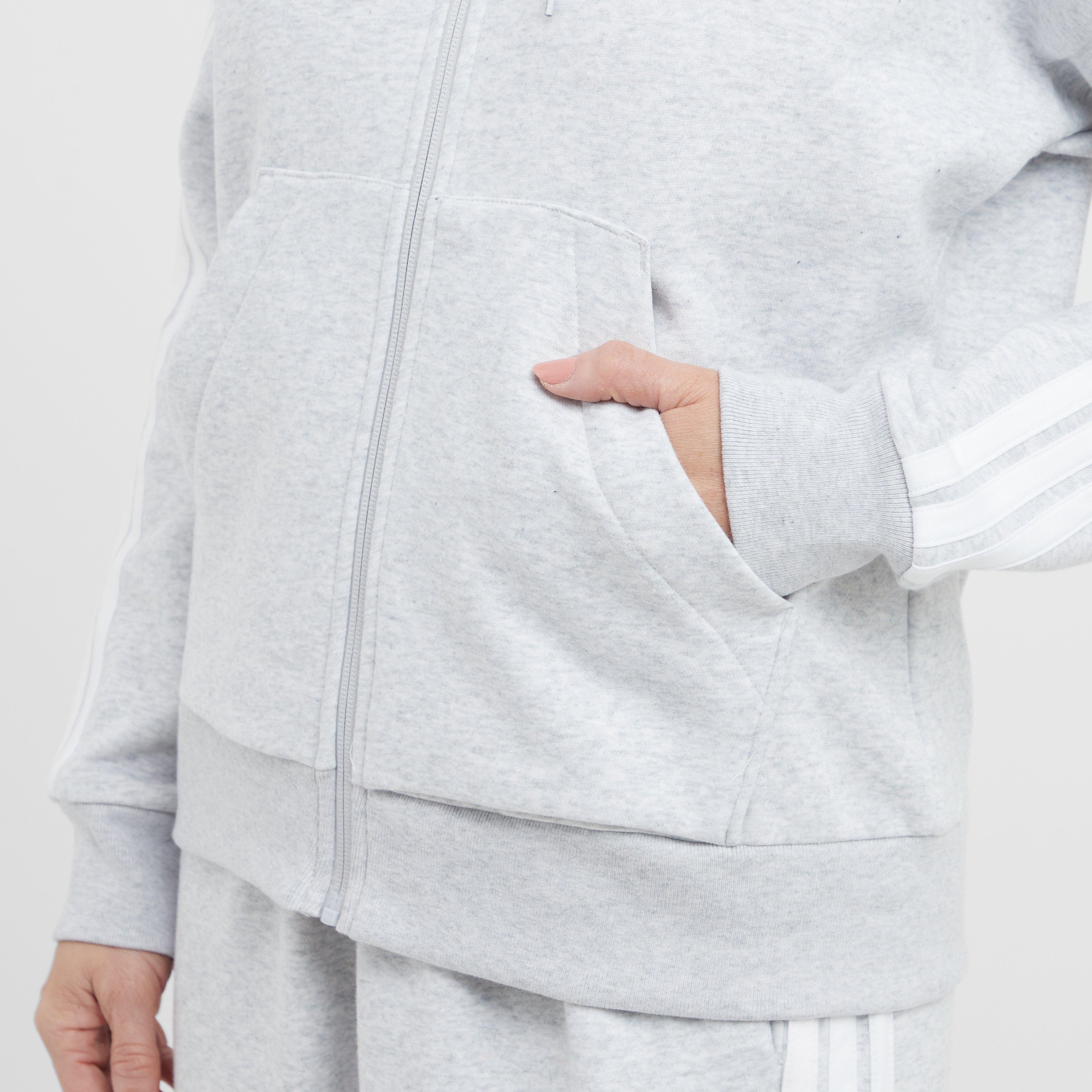 Women's Essentials 3-Stripes Full-Zip Fleece Hoodie