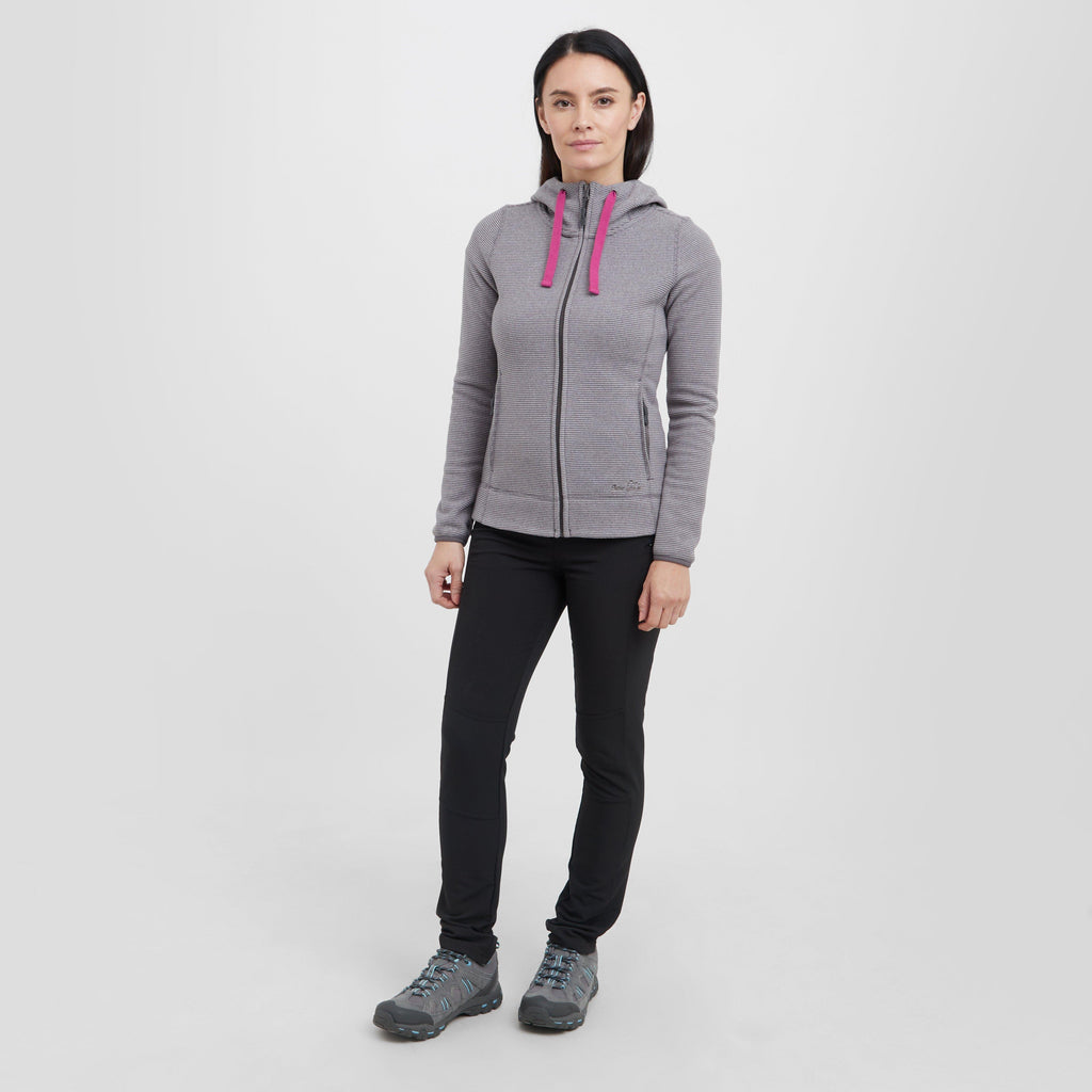 Women's Full Zip Hooded Stretch Fleece