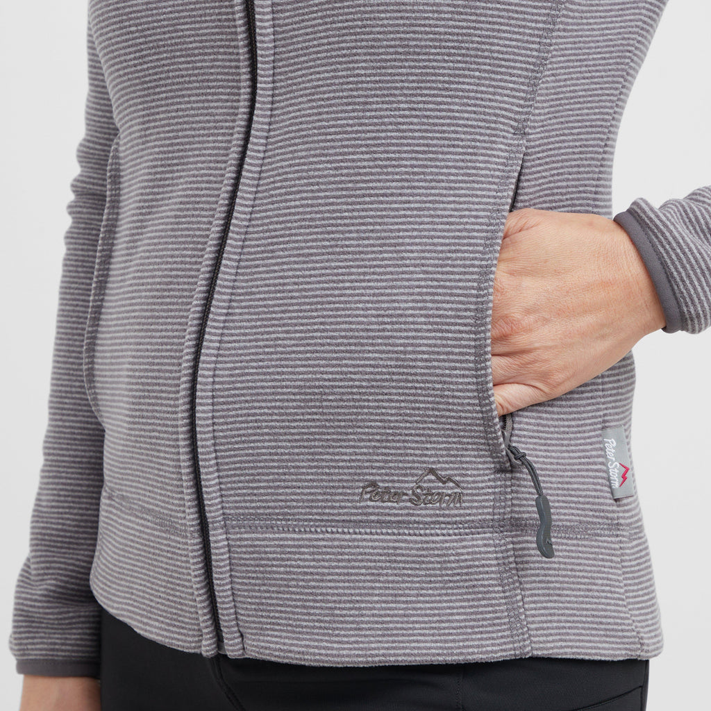 Women's Full Zip Hooded Stretch Fleece