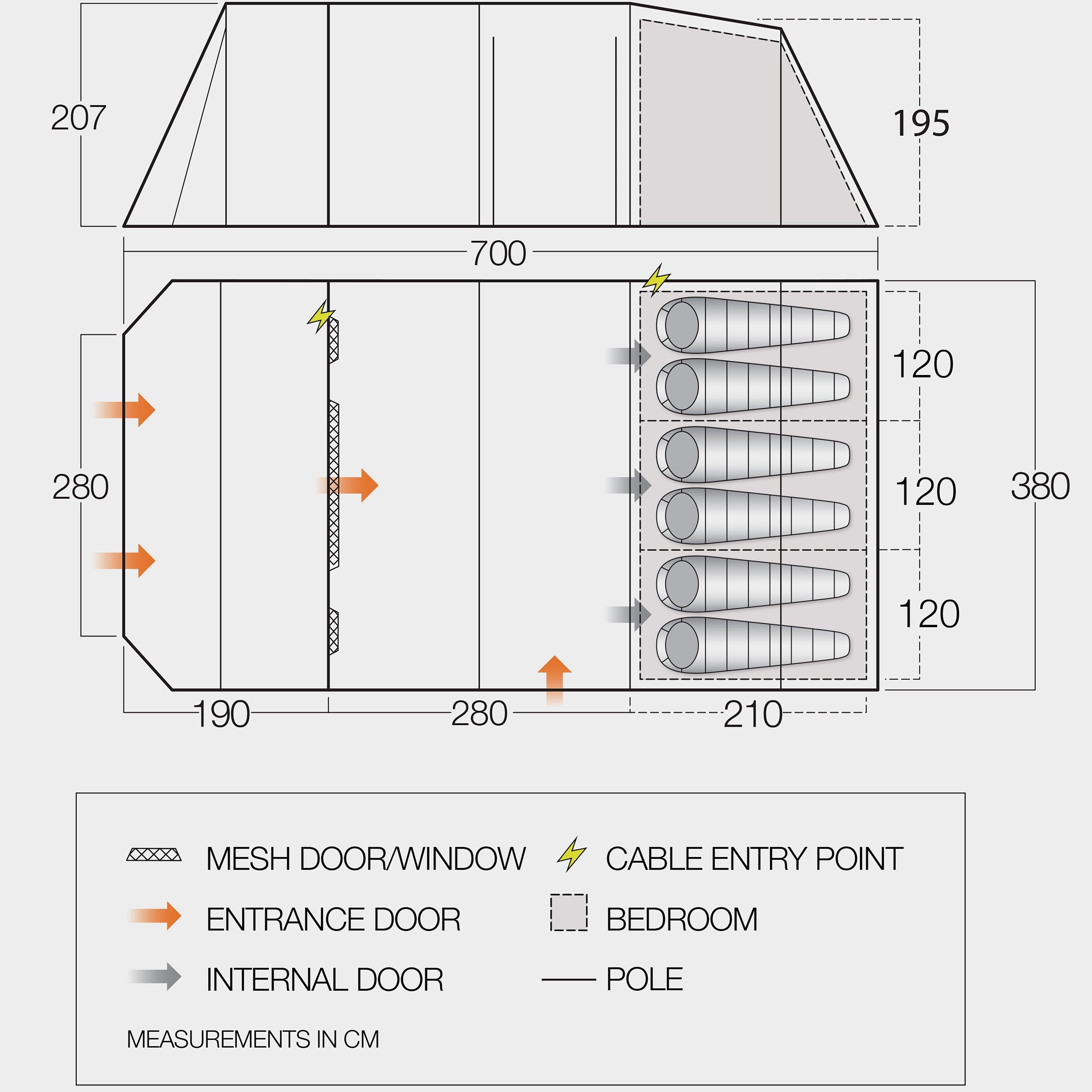 Refurbished Brecon 600XL Family Tent