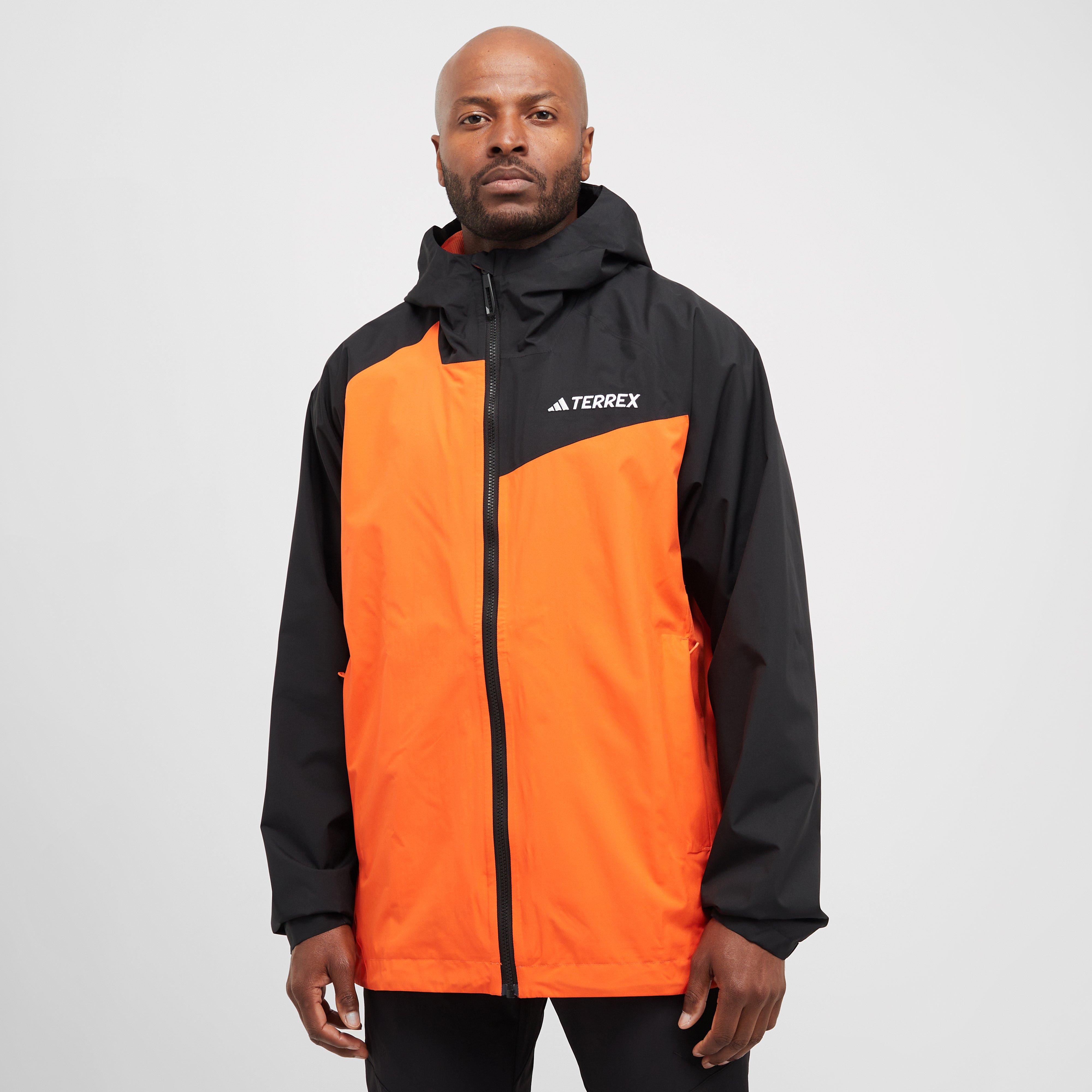Orange adidas Terrex Men's Multi 2L RAIN.RDY Jacket – Blacks