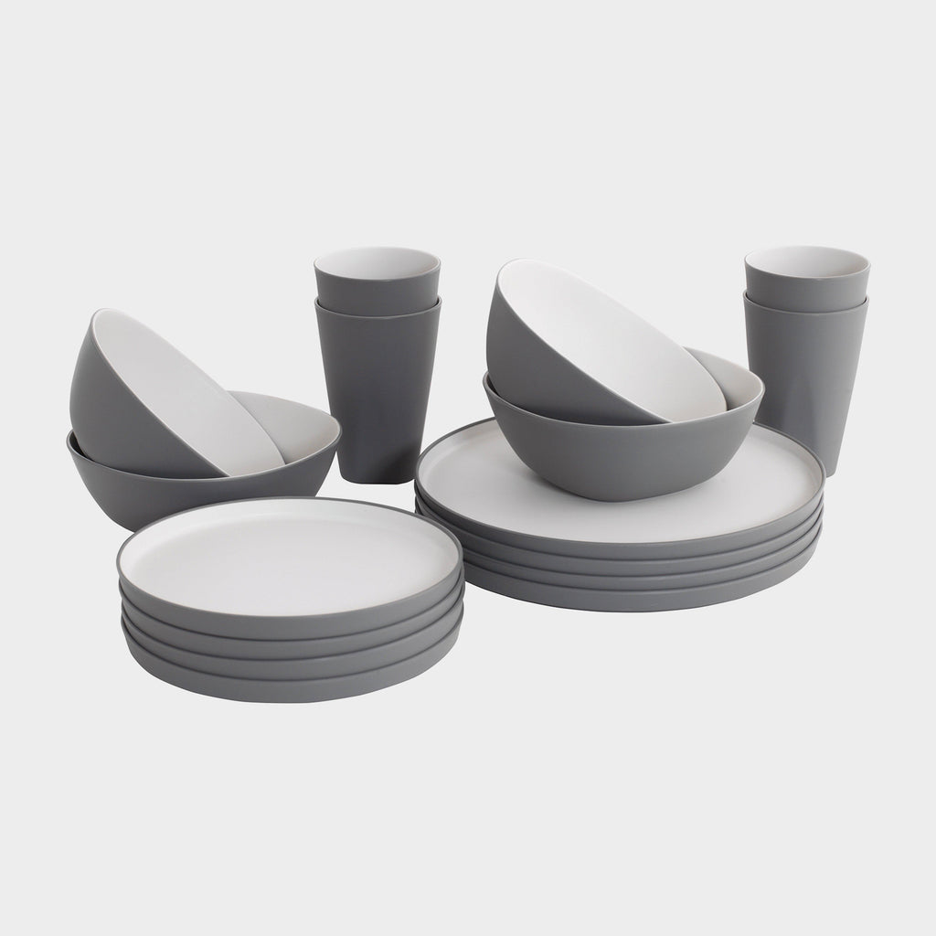 Gala 4 Person Dinner Set Grey Mist