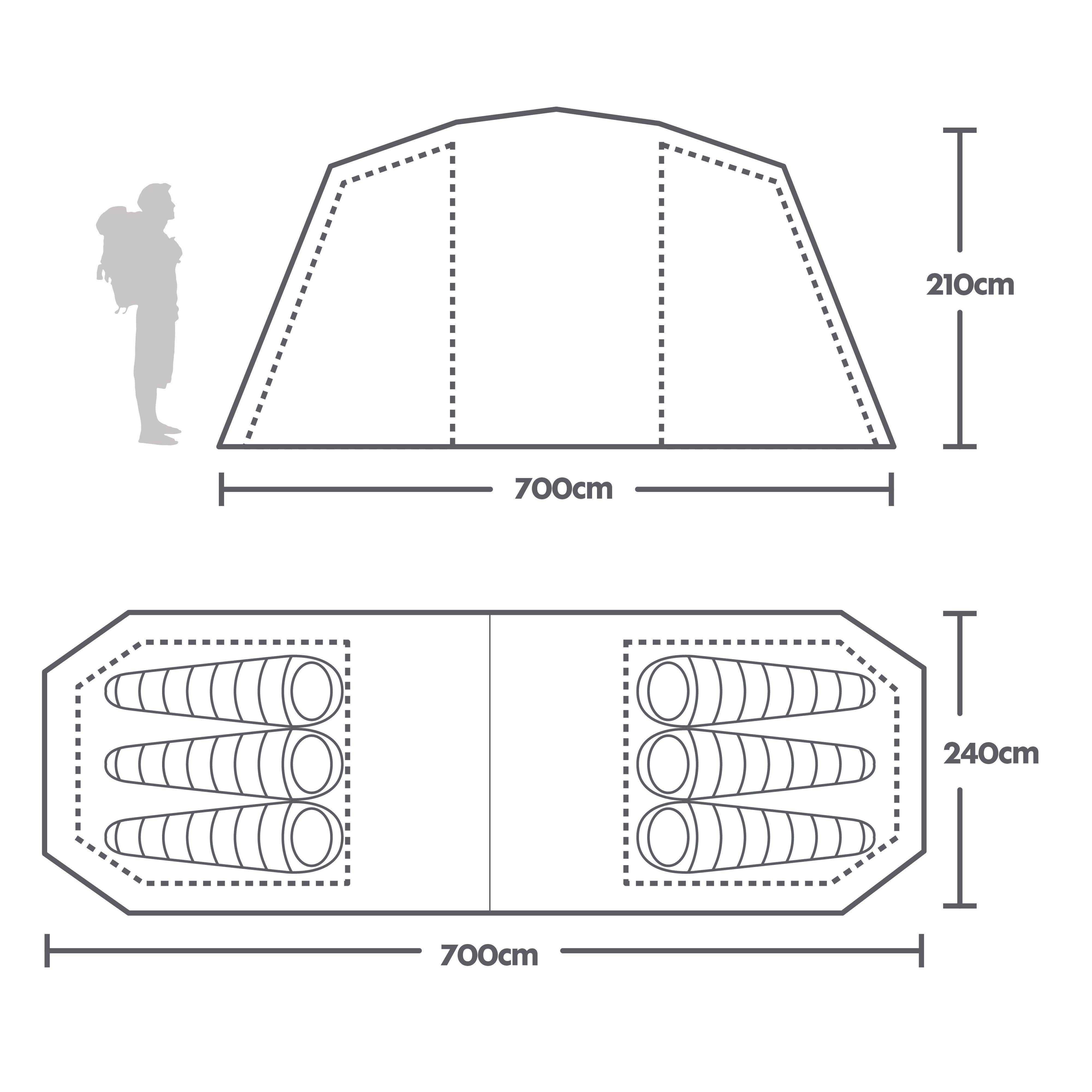 Refurbished Zenobia 6 Nightfall Tent