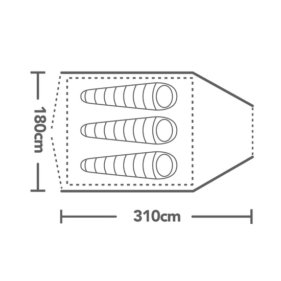 Kansas 3 Two-Room Dome Tent