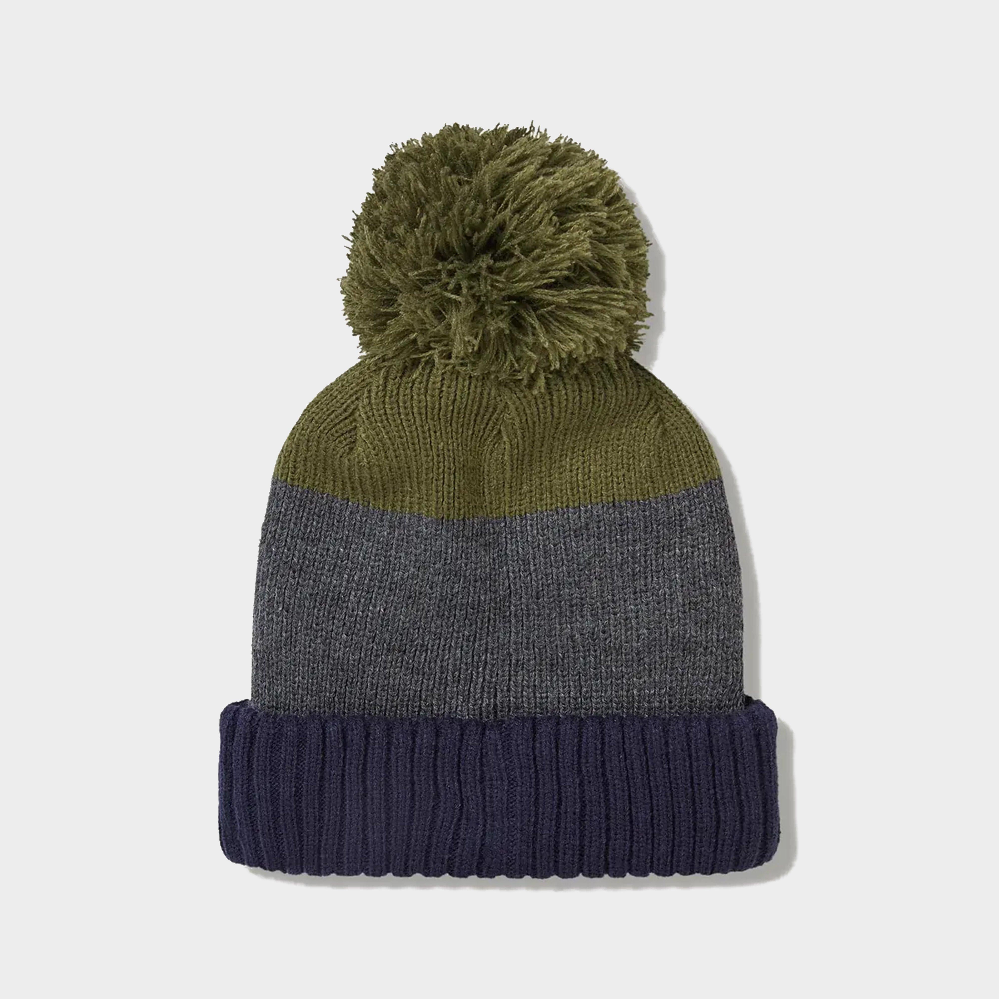 Unisex Waterproof Fleece Lined Cold Weather Striped Bobble Hat