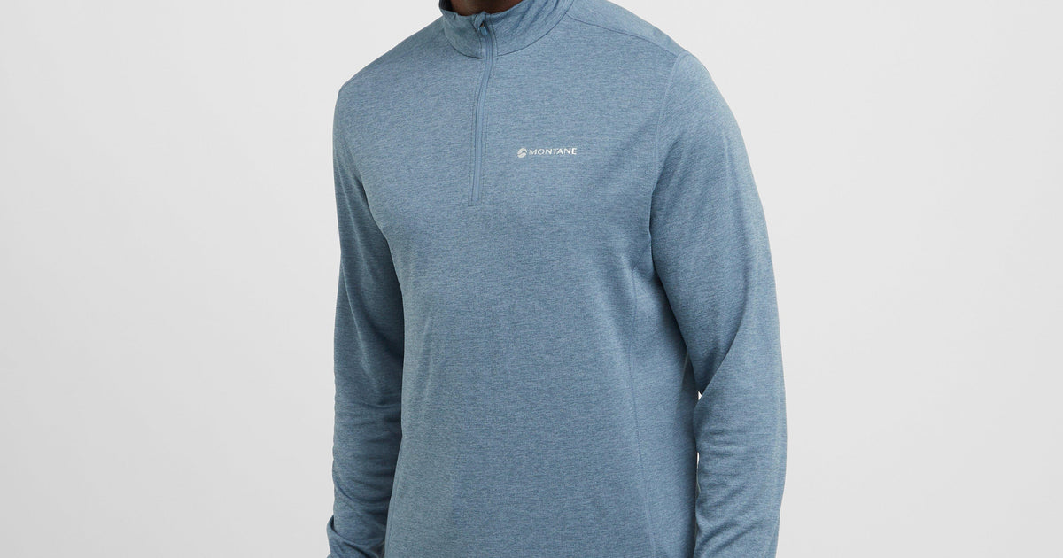 Blue Montane Men’s Dart Zip Neck T-Shirt – Blacks