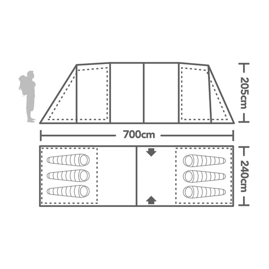 Zenobia Eclipse 6 Person Family Tent