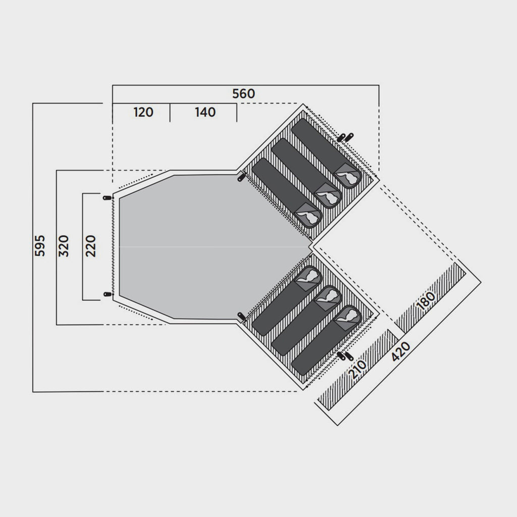 Alicante 600 Twin Tent