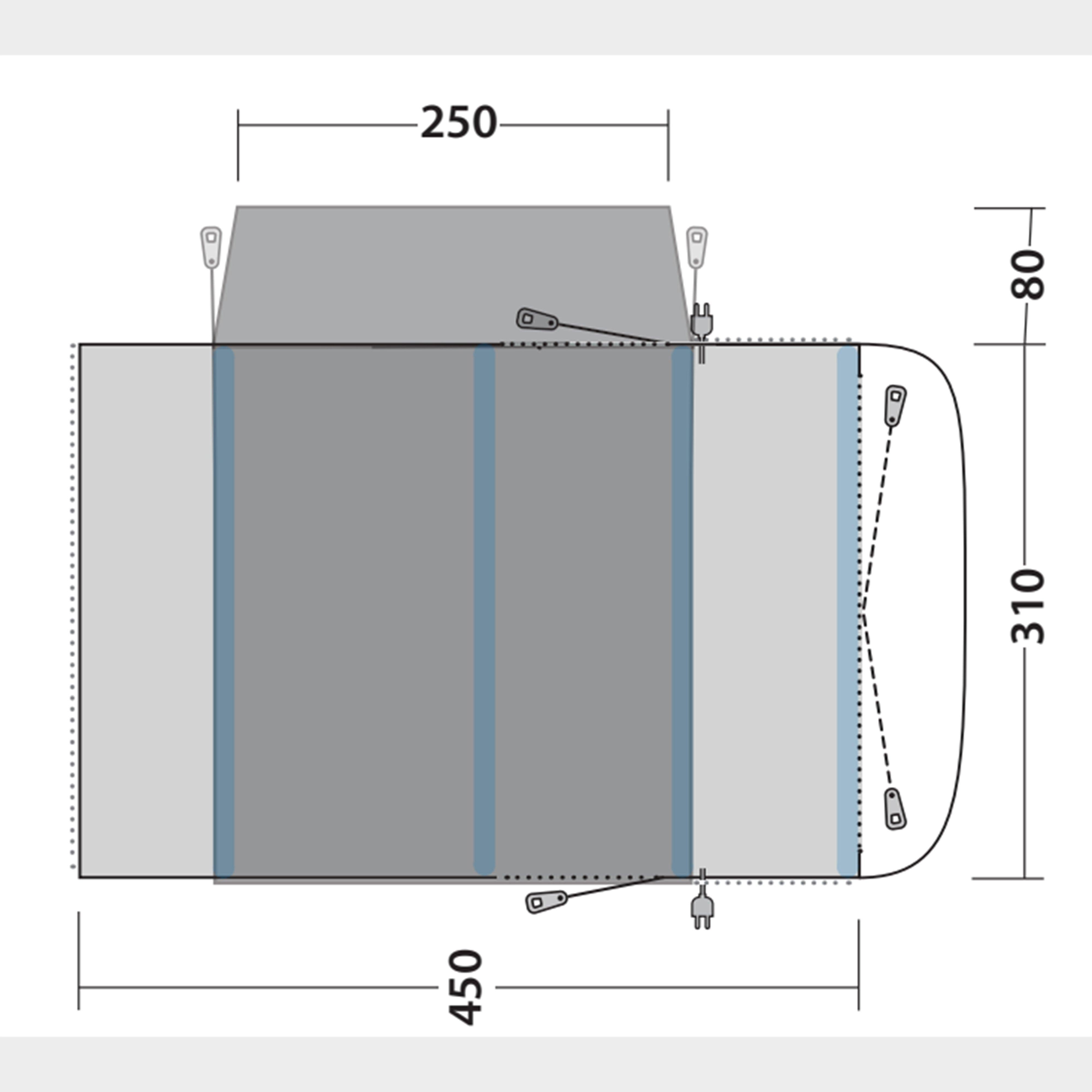 Wolfburg 450 Air Drive Away Awning