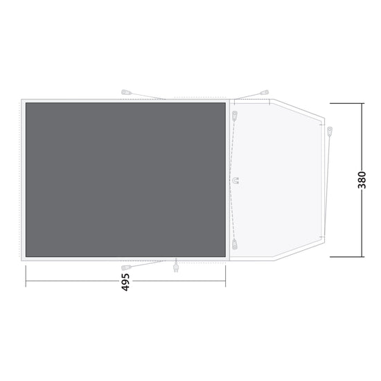 Yosemite Lake 6TC Footprint Groundsheet 380cm x 495cm