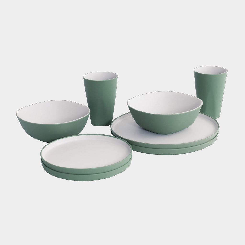 Gala 2 Person Dinner Set Shadow Green