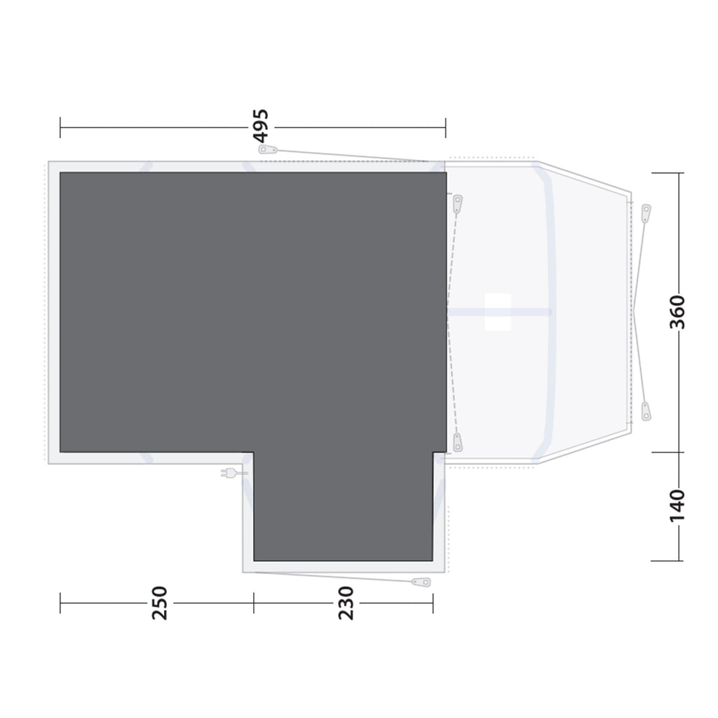 Airville 6SA Footprint Groundsheet 500cm x 495cm