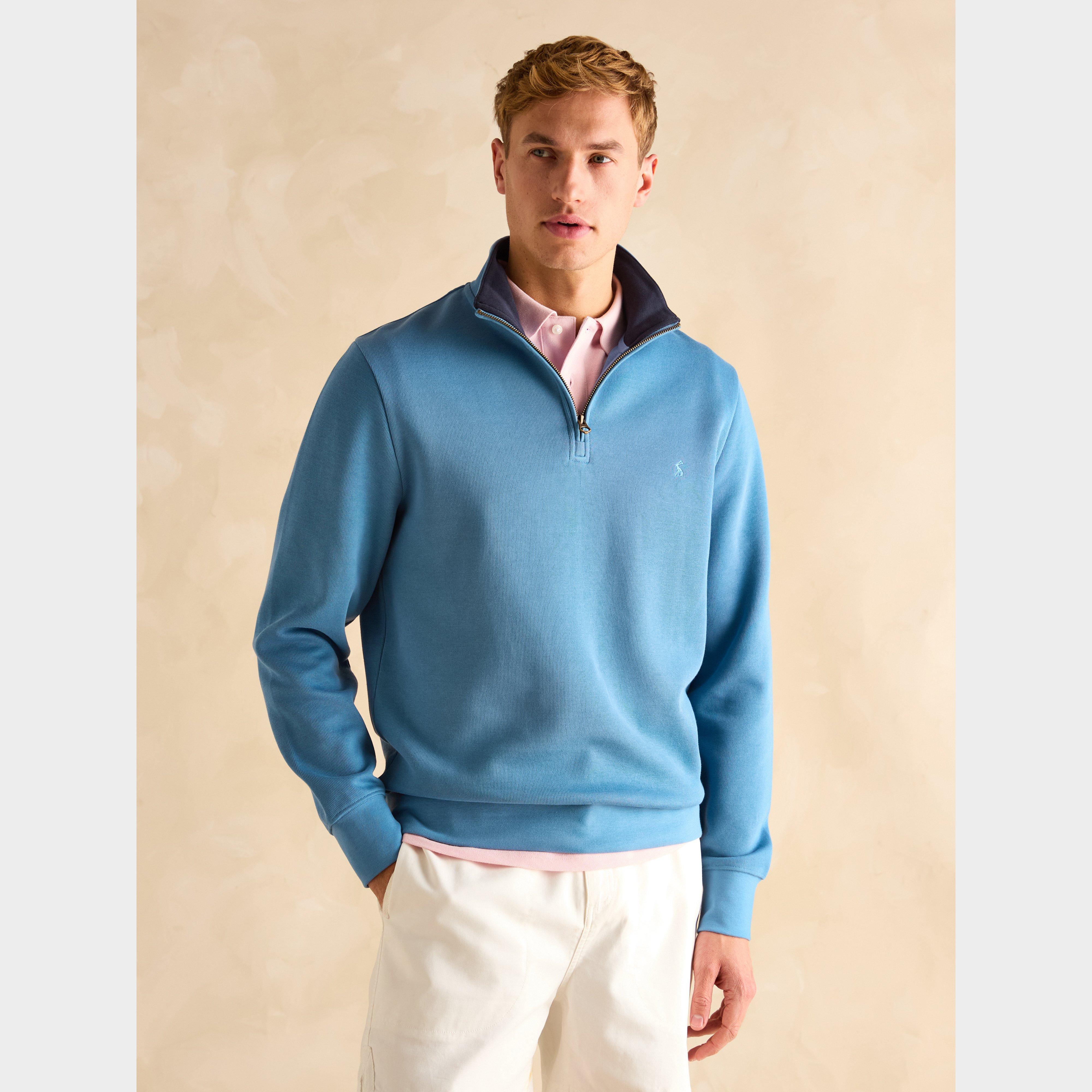 Mens Alistair Quarter Zip Cotton Sweatshirt