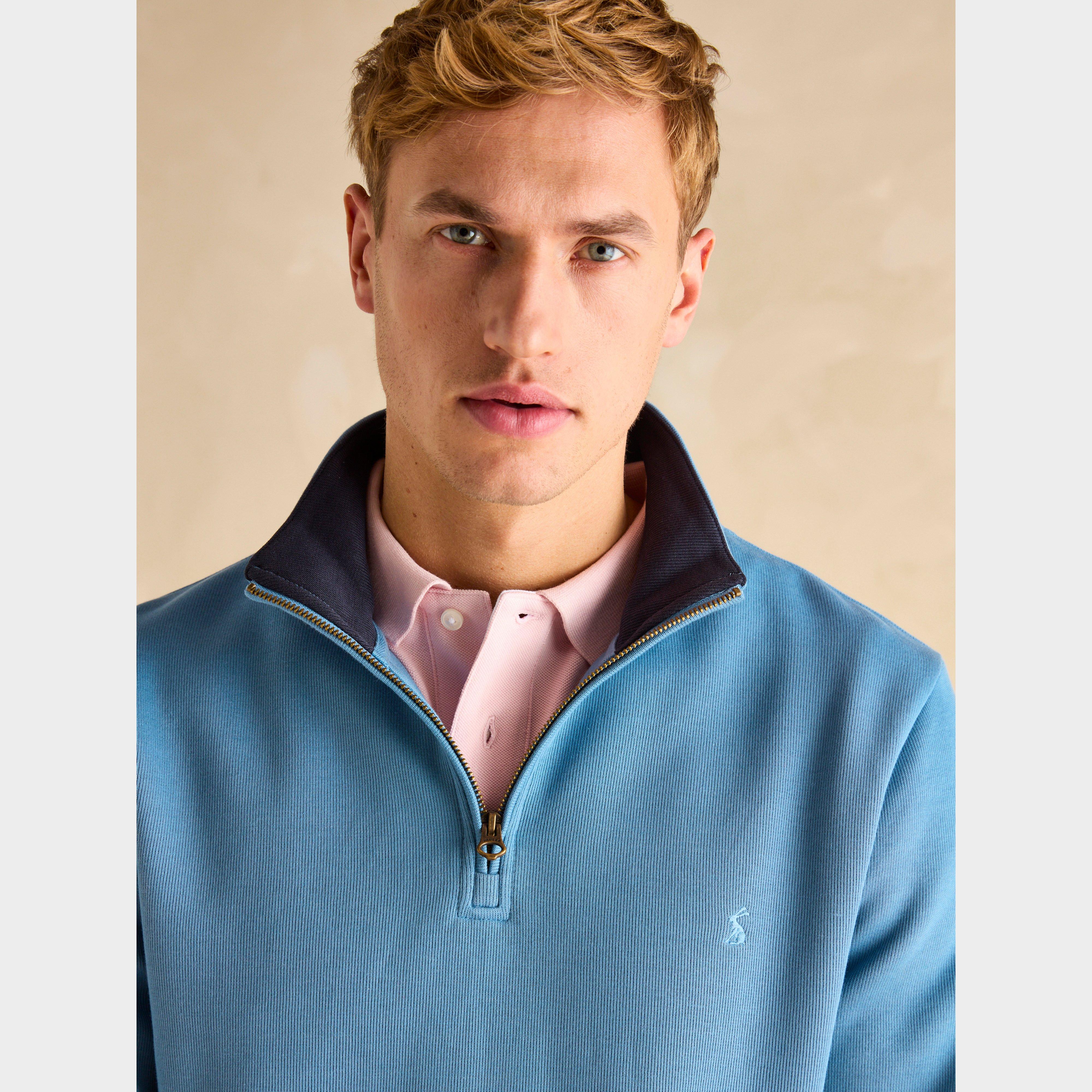 Mens Alistair Quarter Zip Cotton Sweatshirt