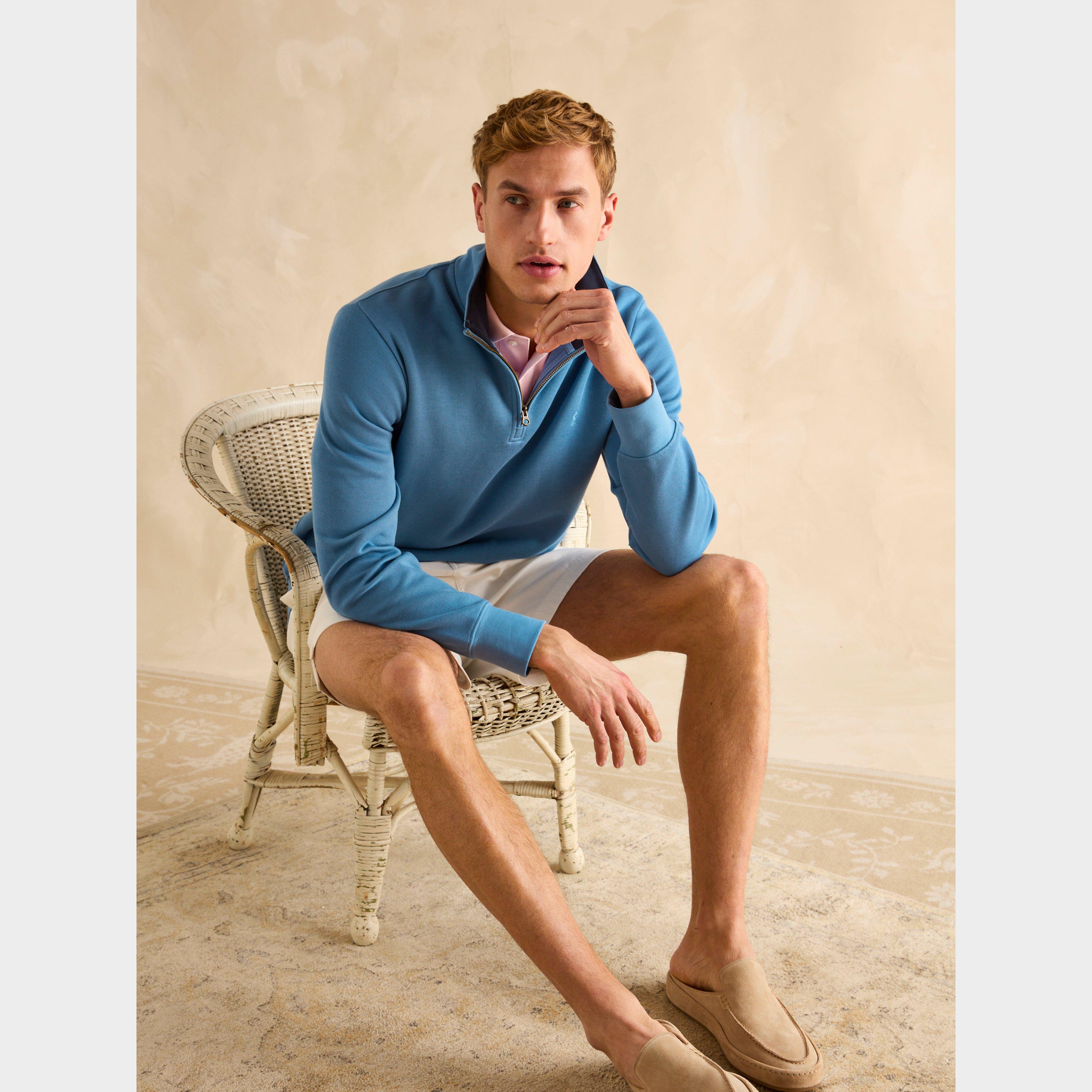 Mens Alistair Quarter Zip Cotton Sweatshirt
