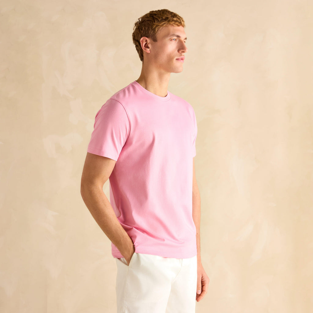 Mens Denton Grey Plain Jersey Crew Neck T-Shirt