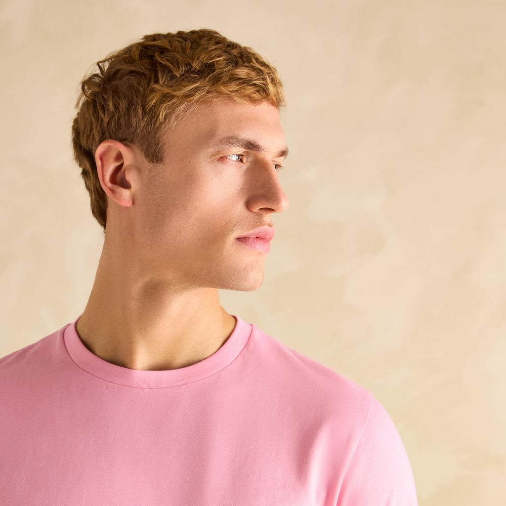 Mens Denton Grey Plain Jersey Crew Neck T-Shirt