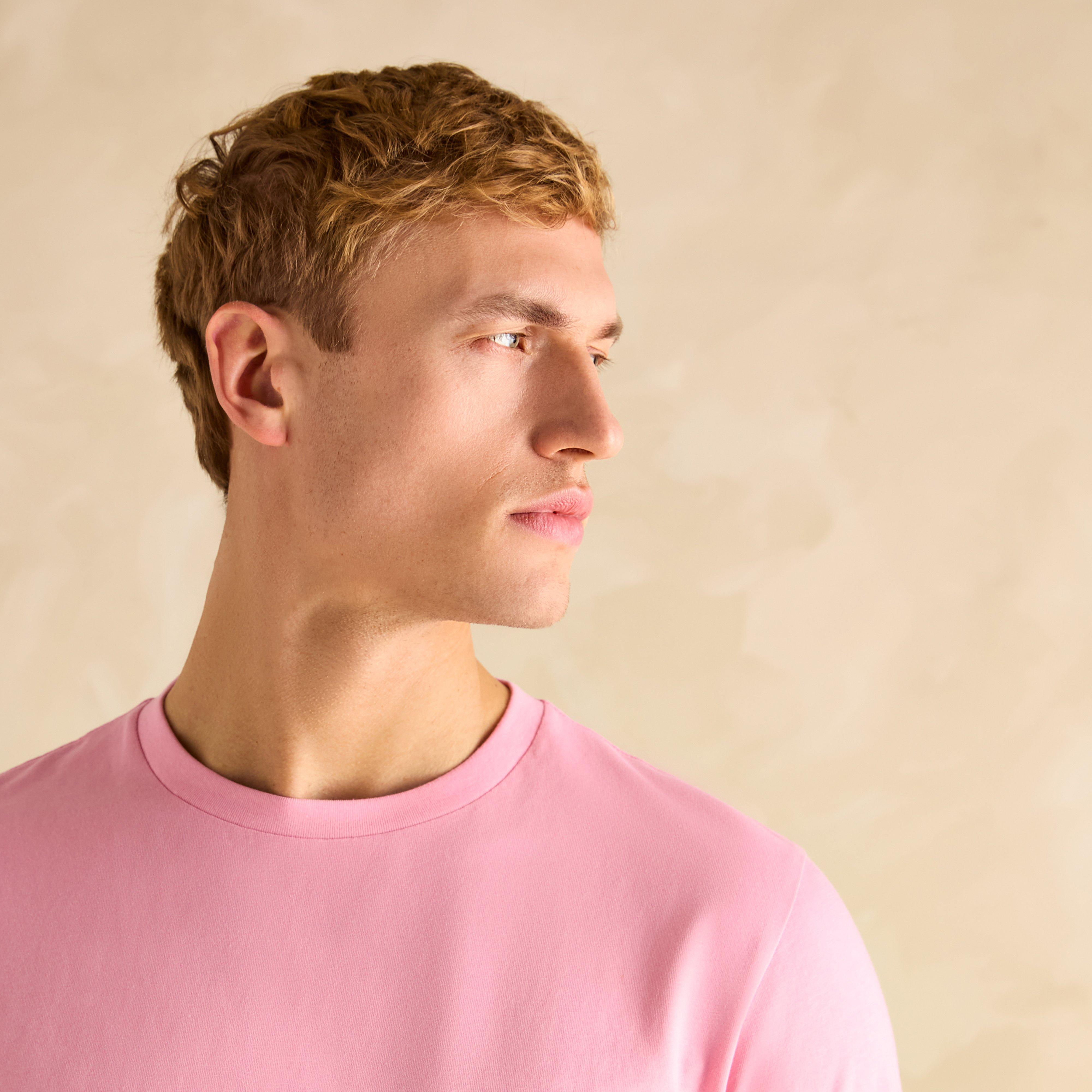 Mens Denton Grey Plain Jersey Crew Neck T-Shirt