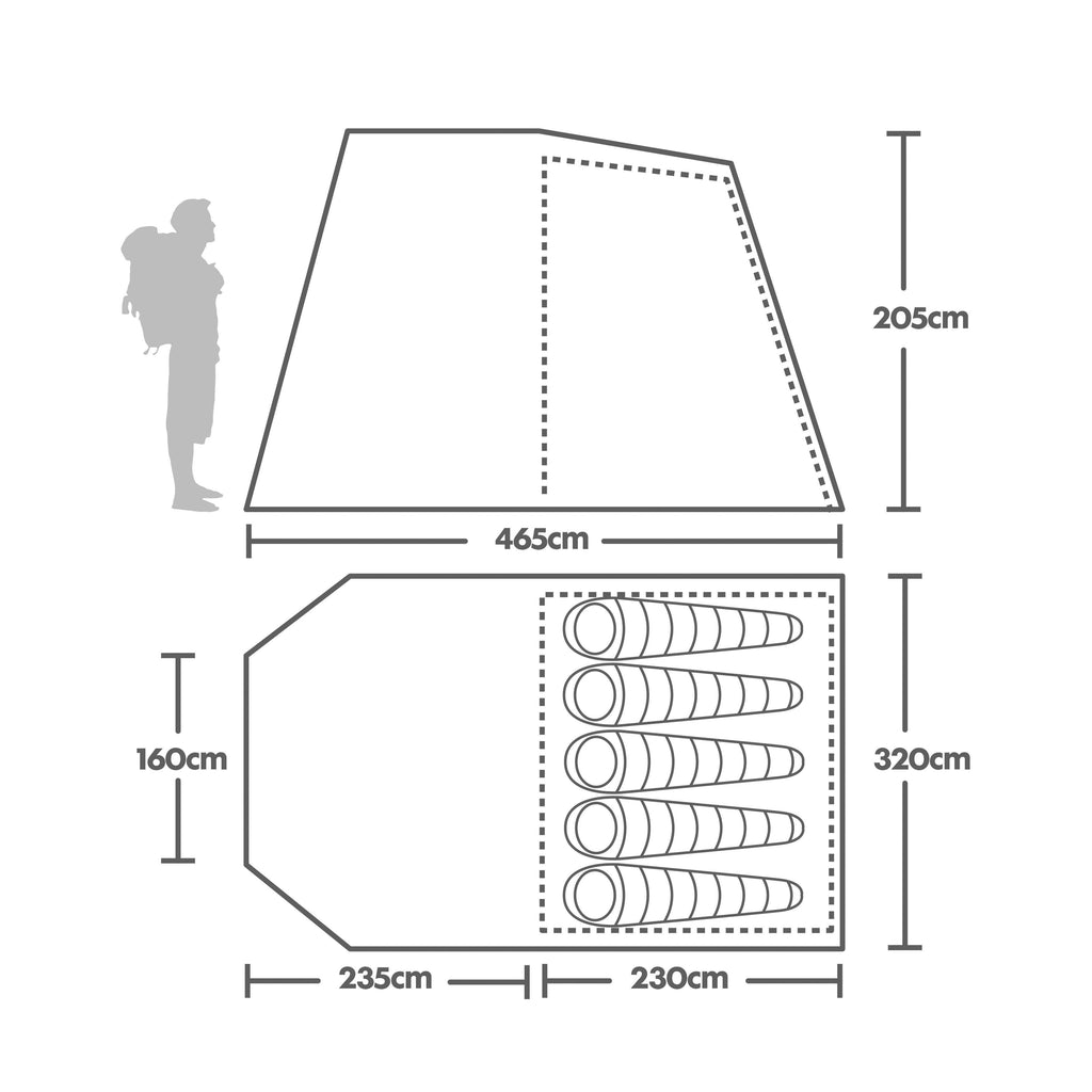 Refurbished Rydal Air 500 5 Person Tent