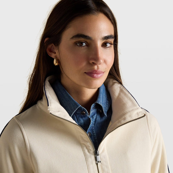 Women's Bronte Funnel Neck Quarter Zip Sweatshirt Cream