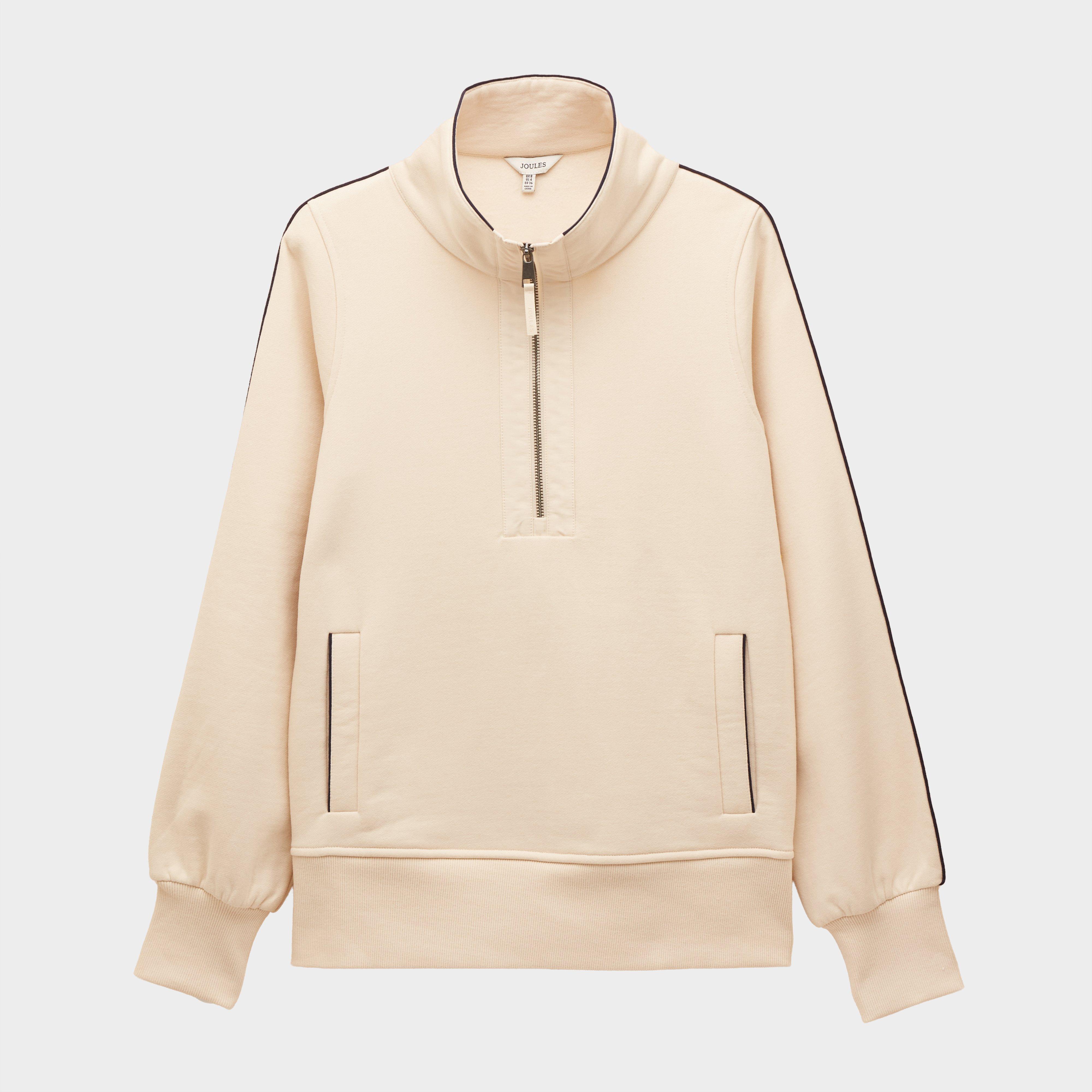 Women's Bronte Funnel Neck Quarter Zip Sweatshirt Cream